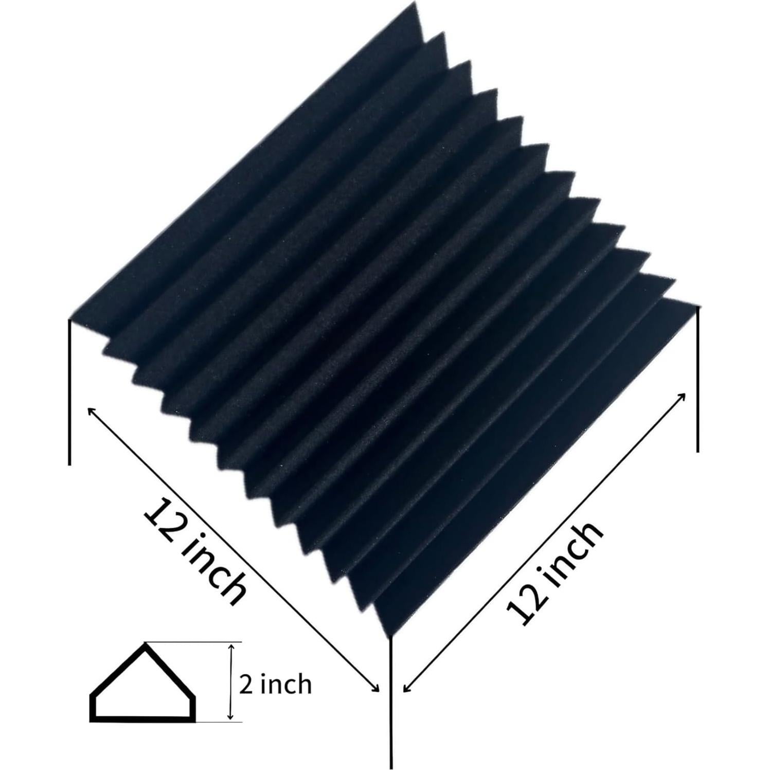 Paquete de 24 Paneles Acústicos Insonorizados 30x30cm Negro/Verde