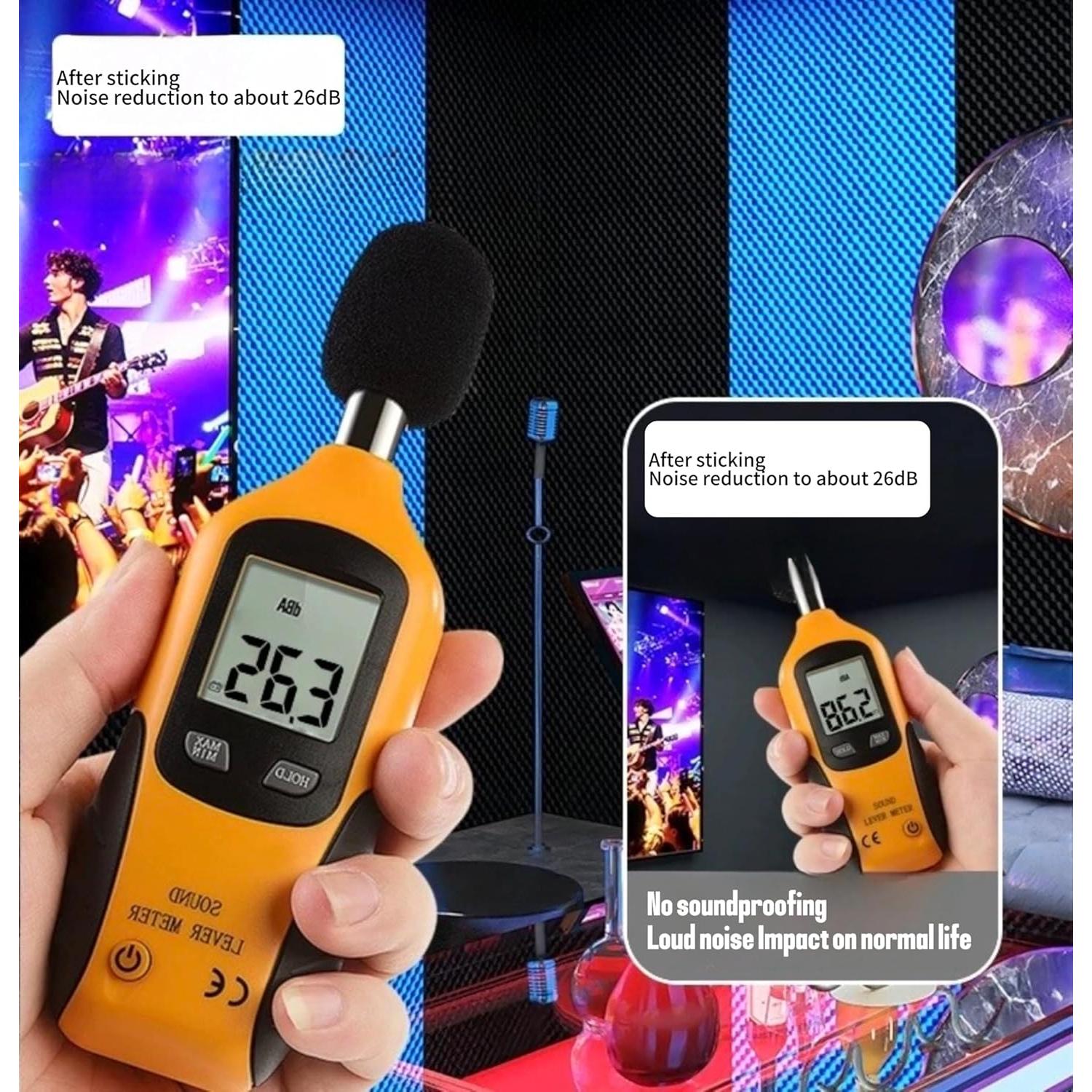 Paquete de 24 Paneles Acústicos Insonorizados 30x30cm Negro/Verde