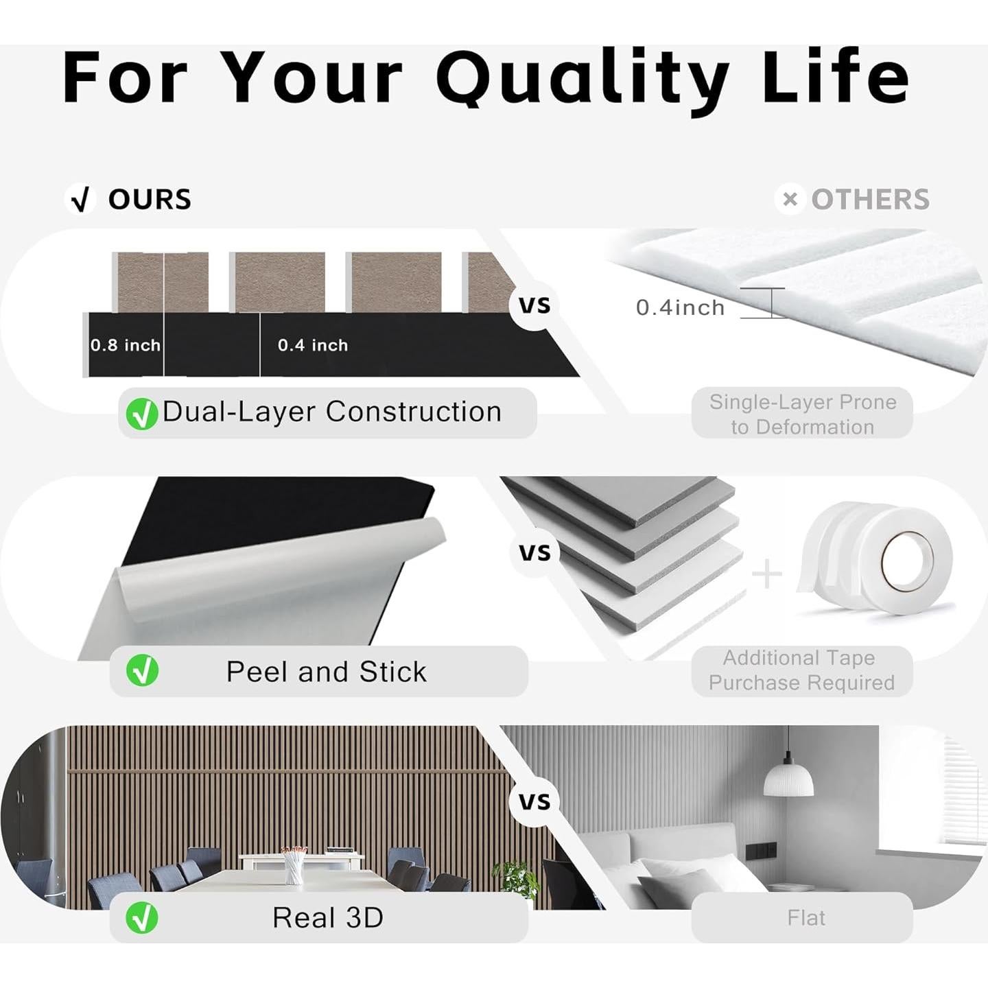 Paneles Acústicos Tejidos 120x60 cm 2 Pzs Camello y Negro
