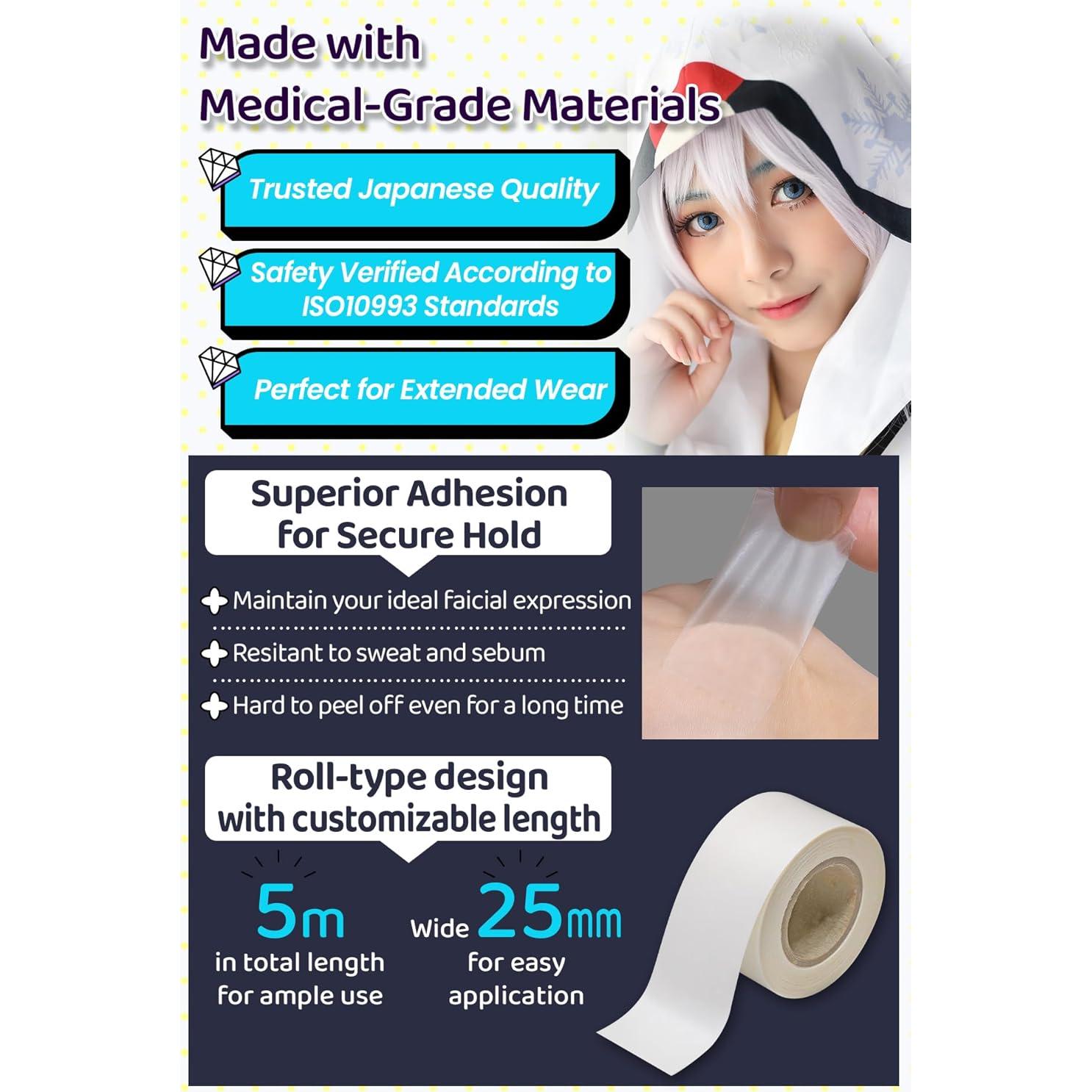 Cinta Facial Invisible VECTill para Cosplay - 9.91x9.19cm