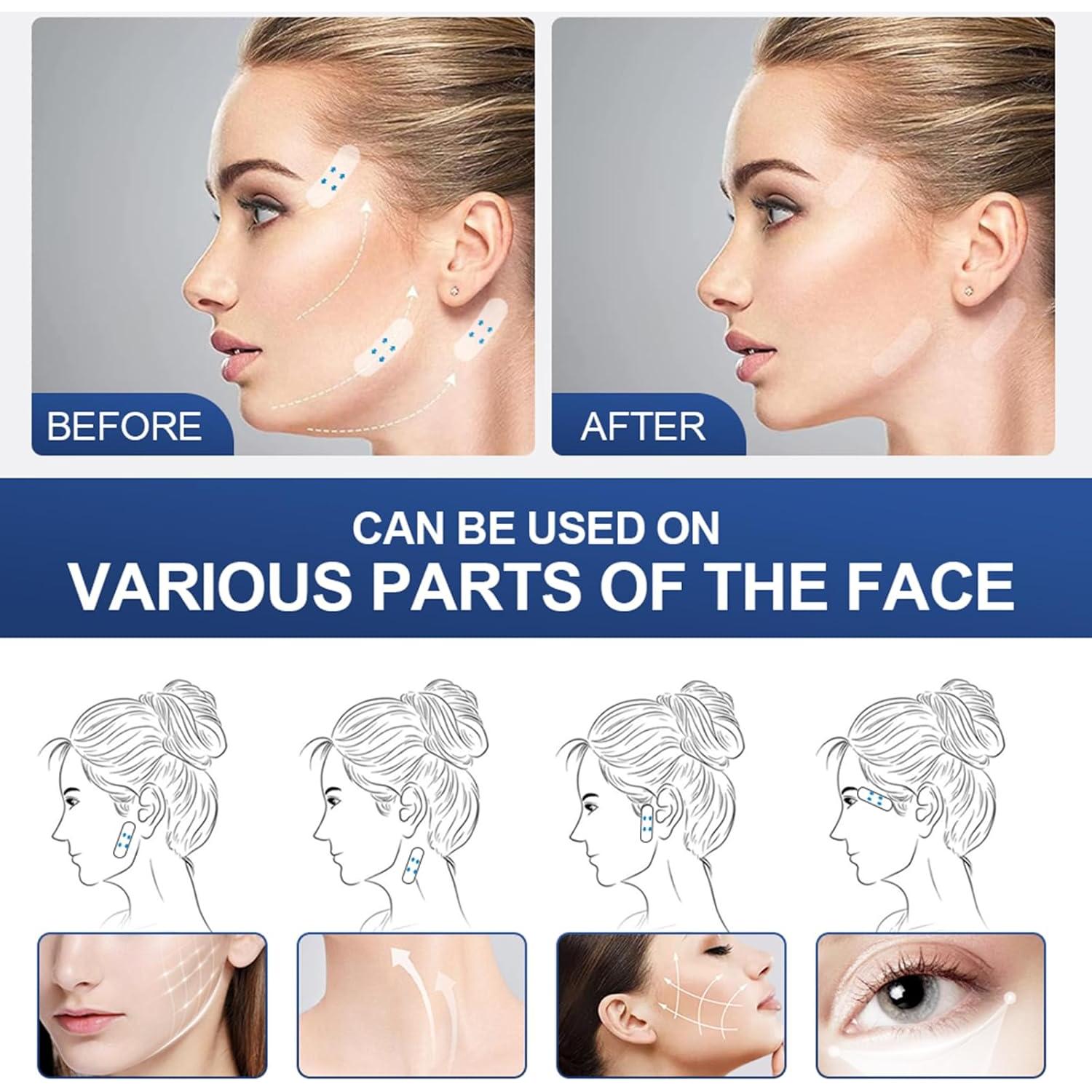 Cinta Levantadora Facial Invisible AndoBubblu - 128 Piezas