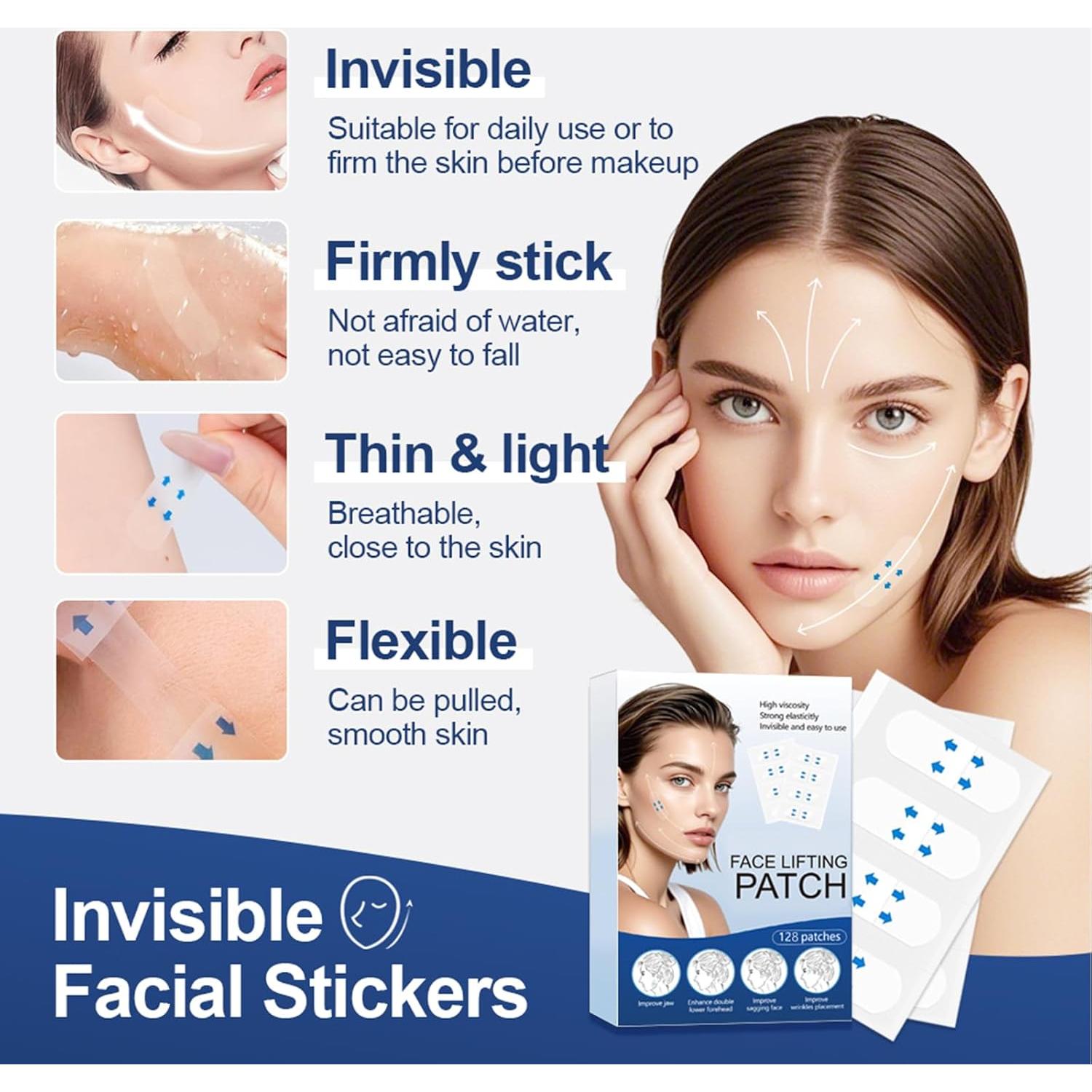 Cinta Levantadora Facial Invisible AndoBubblu - 128 Piezas