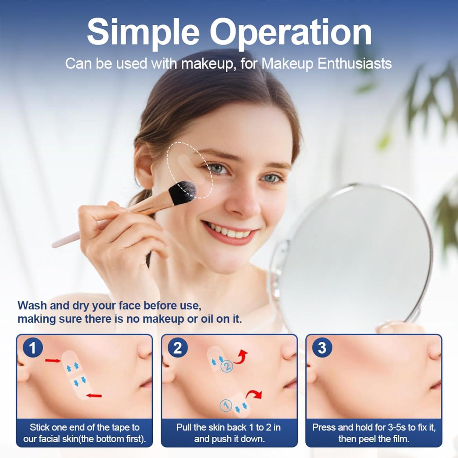 Cinta Levantadora Facial Invisible AndoBubblu - 128 Piezas