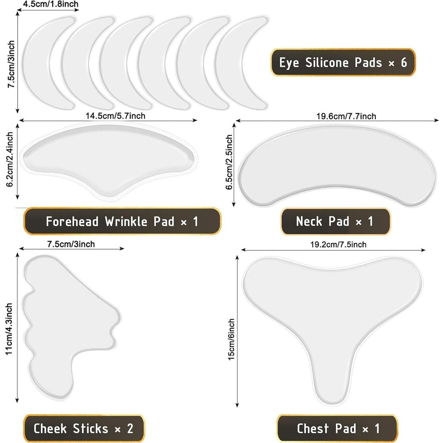 Parches de Silicona Reutilizables GETPUNA para Arrugas 11 Pcs