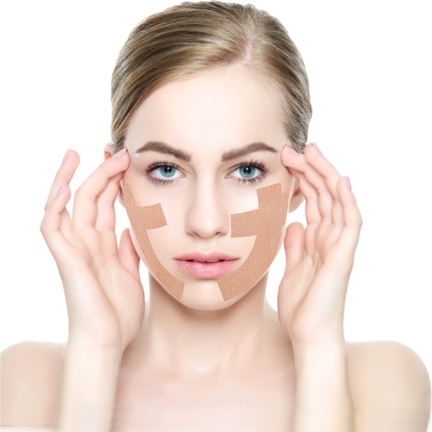 Cinta Facial de Elevación Miofascial Jolbndcv 2 Rollos 2.5cm y 3.8cm