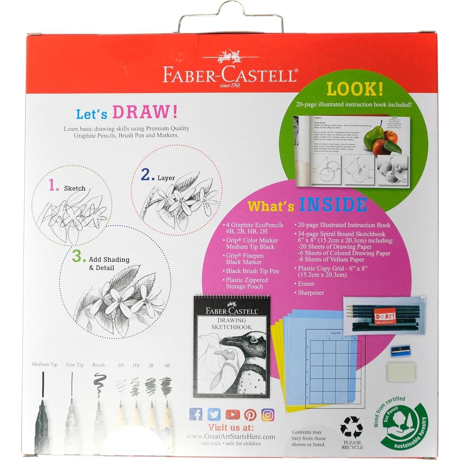 Faber-Castell Kit de Dibujo y Boceto 13 Piezas para Niños