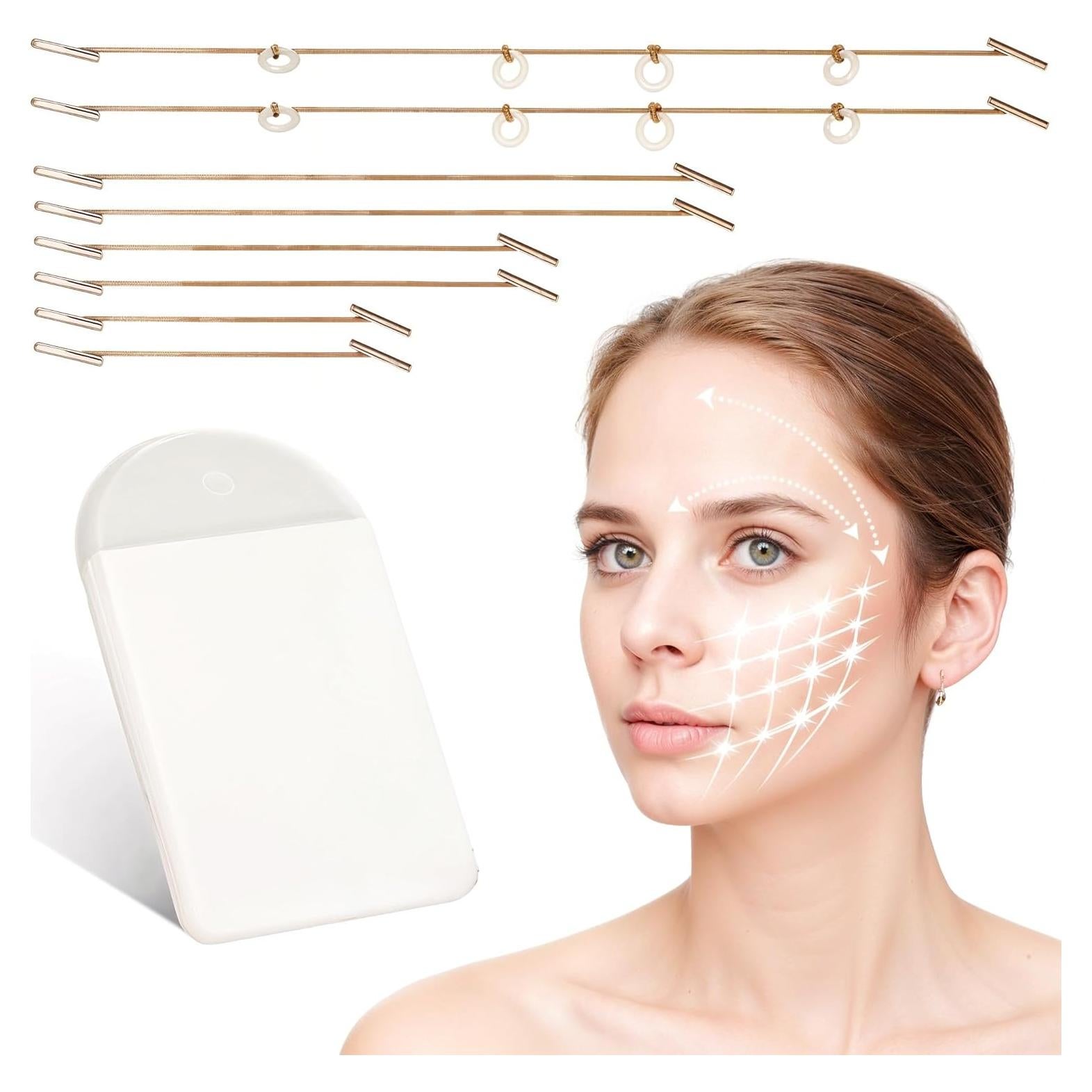 Cinta de Levantamiento Facial Invisible Lnngub 60 Pcs 5.5x3 cm