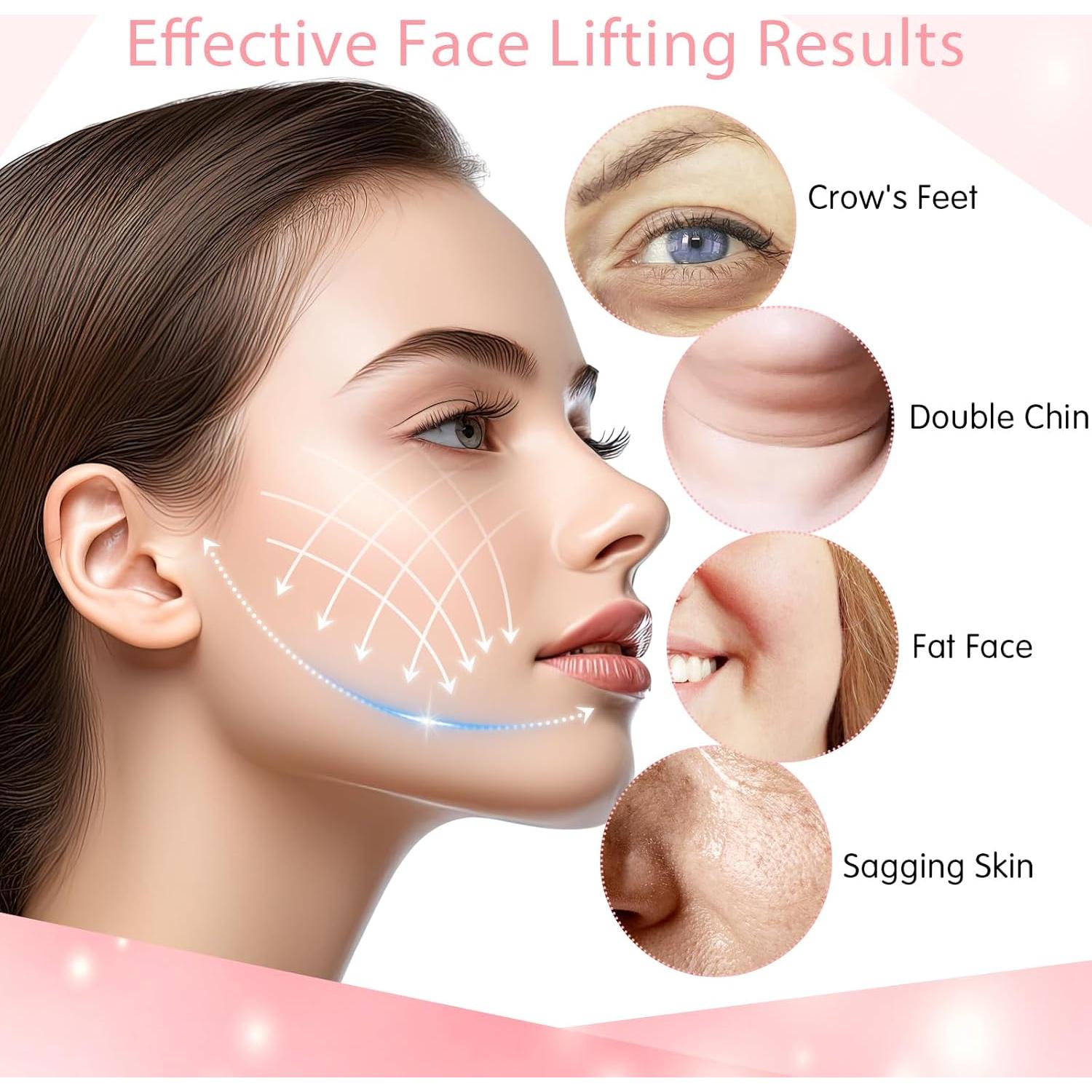 Cinta de Levantamiento Facial Invisible Lnngub 60 Pcs 5.5x3 cm