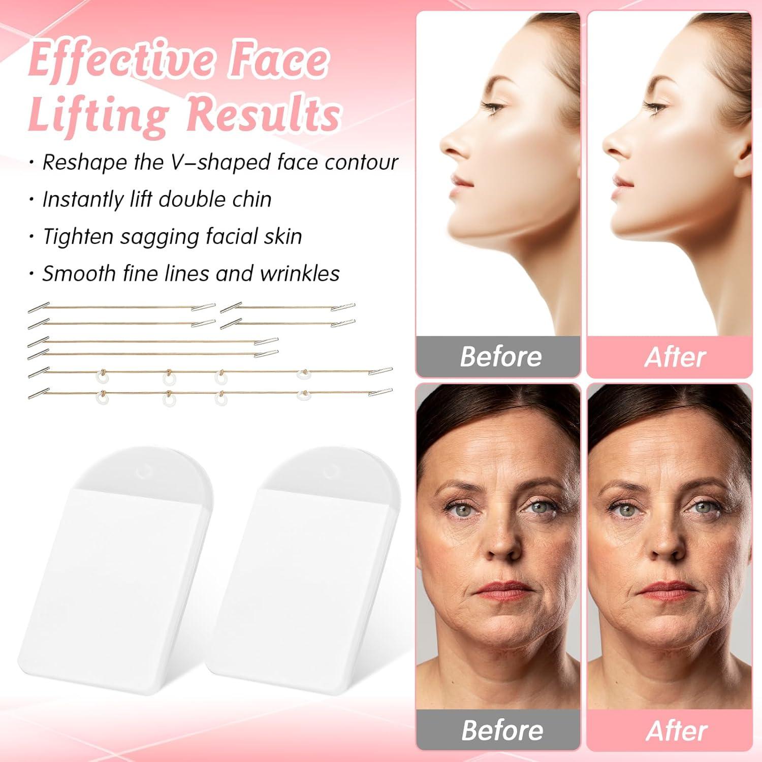 Cinta de Levantamiento Facial Invisible Lnngub 60 Pcs 5.5x3 cm