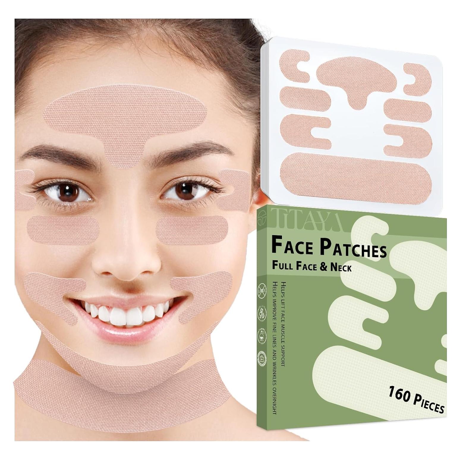 Parche Antienvejecimiento Titaya 160 PCS Cinta Facial Suave
