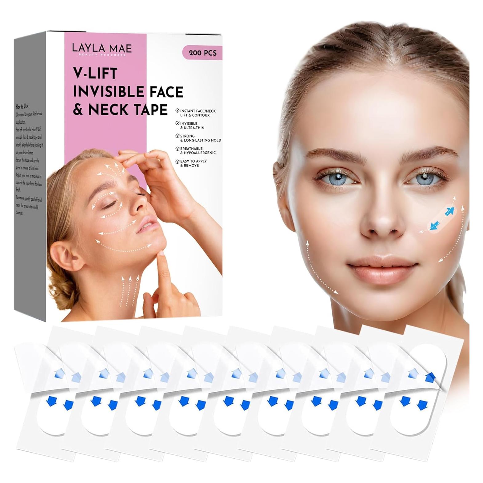 Cinta Invisible Levantadora Layla Mae - 200 Parches V-Lifting