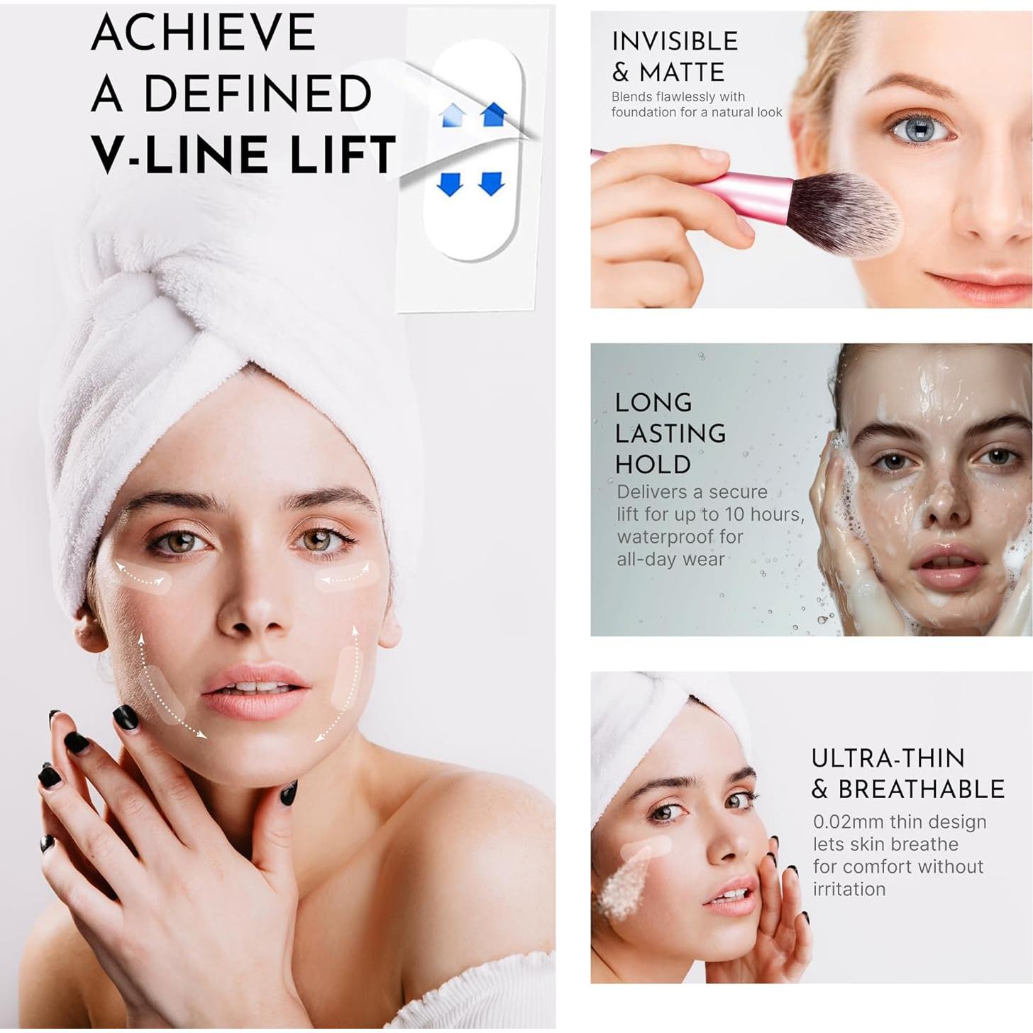 Cinta Invisible Levantadora Layla Mae - 200 Parches V-Lifting