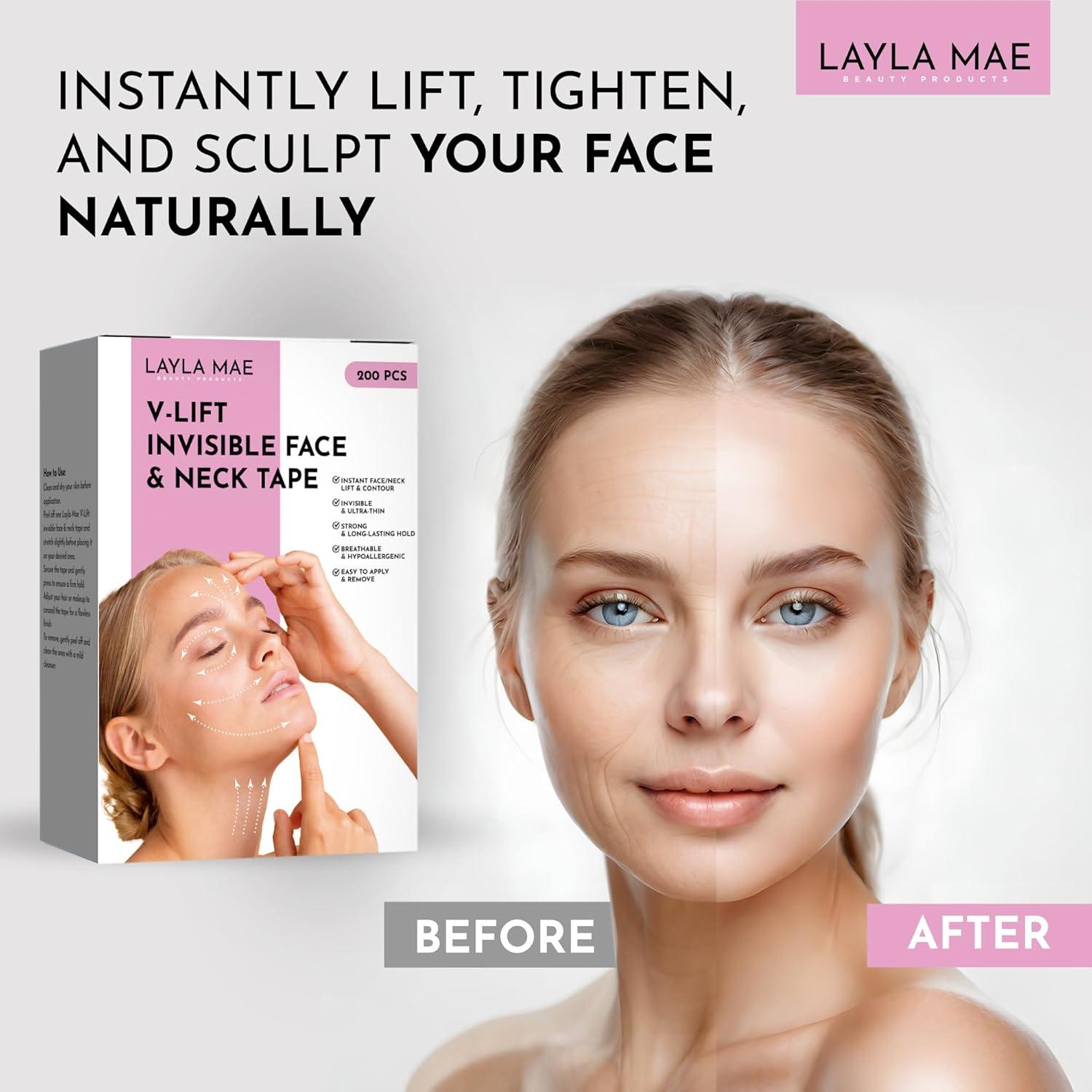 Cinta Invisible Levantadora Layla Mae - 200 Parches V-Lifting