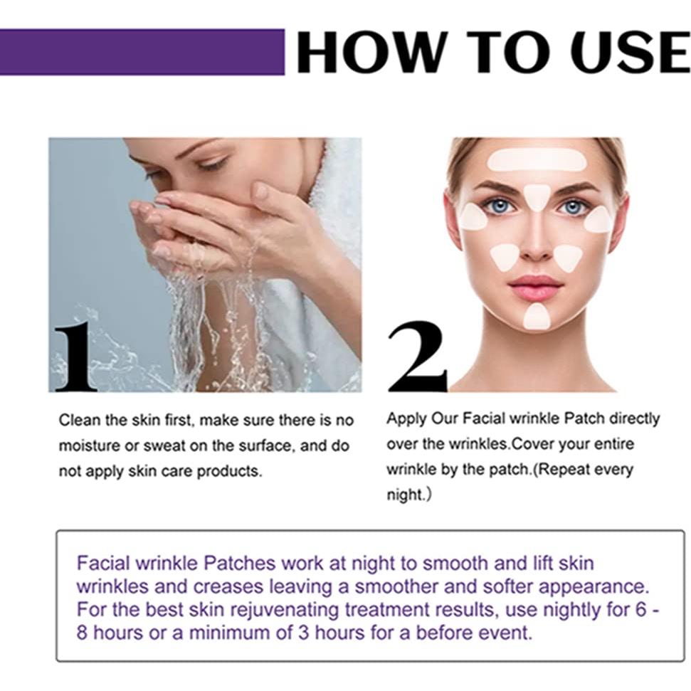 Parches Antiarrugas Faciales 100 Piezas Cinta Invisible