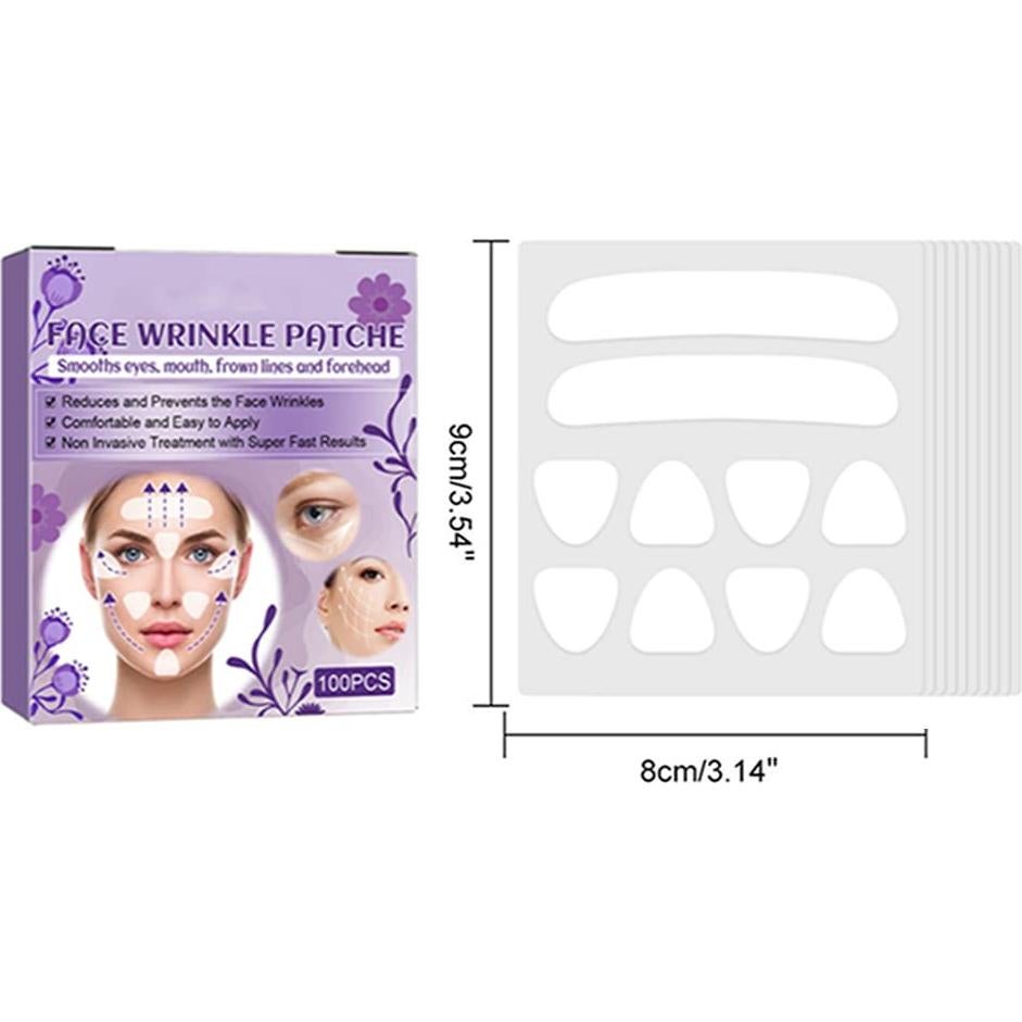 Parches Antiarrugas Faciales 100 Piezas Cinta Invisible
