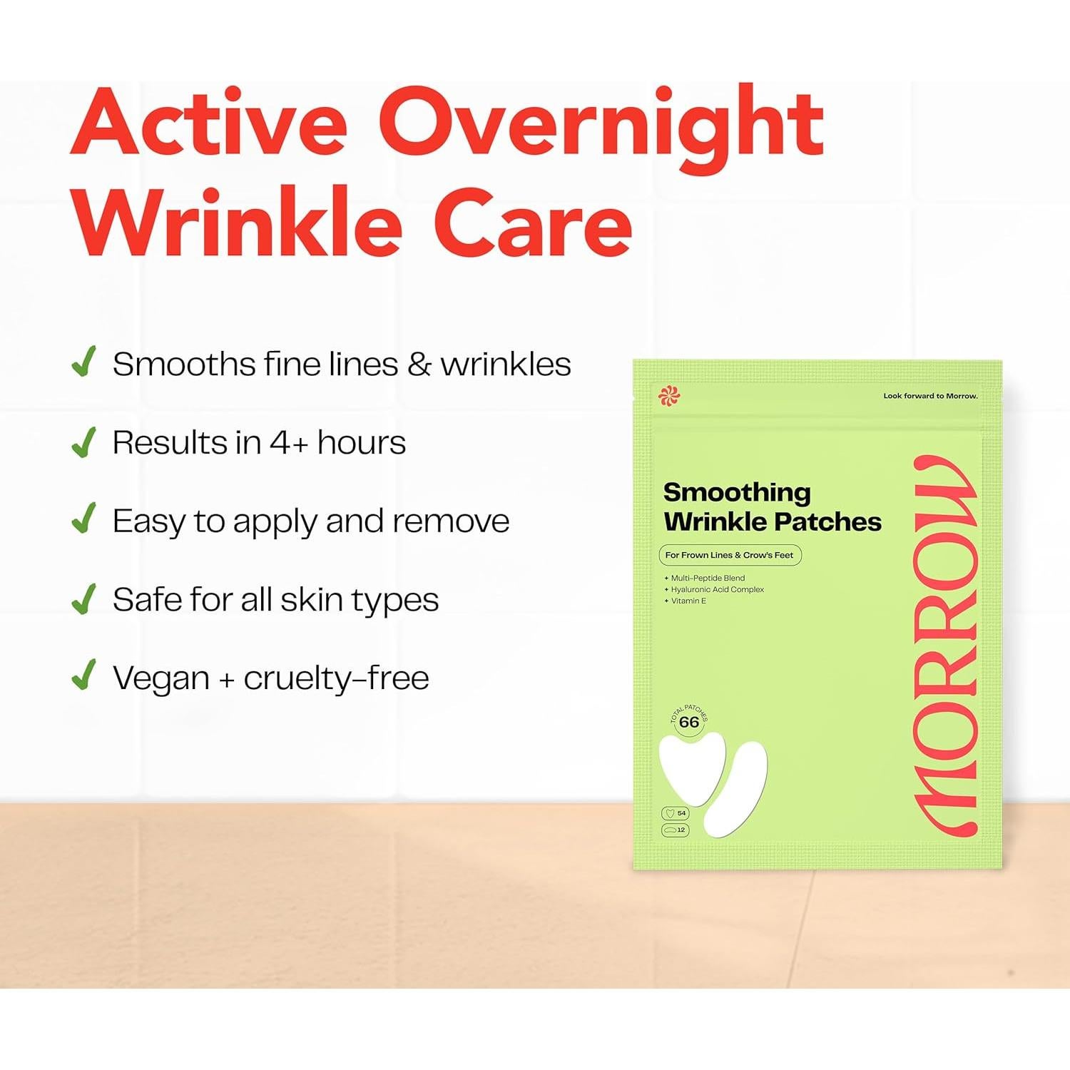 Parches Antienvejecimiento Morrow Beauty con Péptidos - 66 Unidades