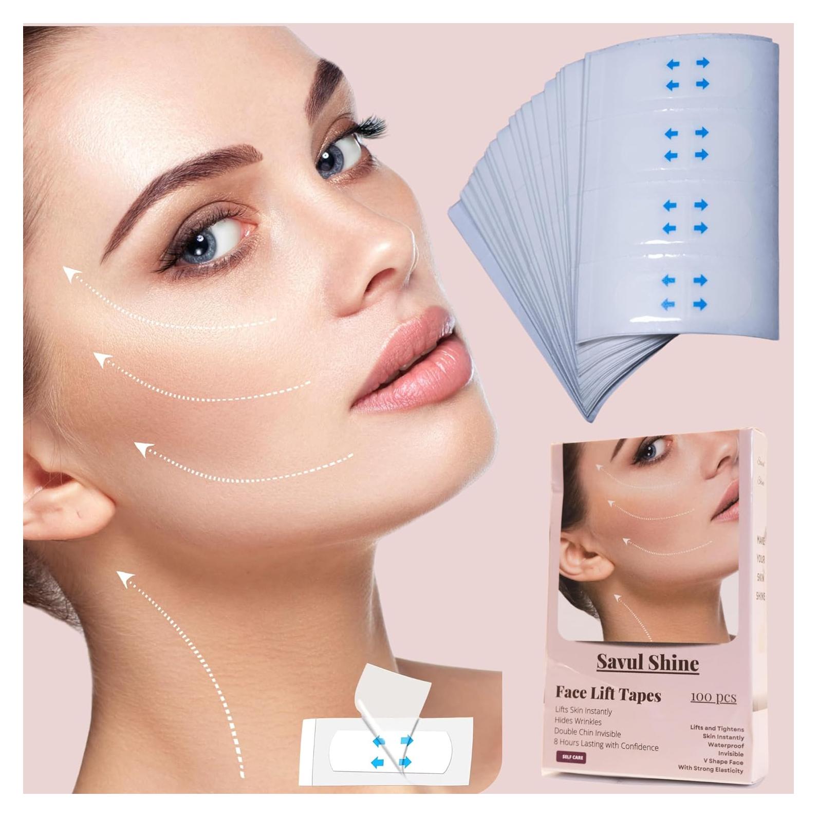 Cinta de Lifting Facial Invisible Savul Shine 100 Pcs