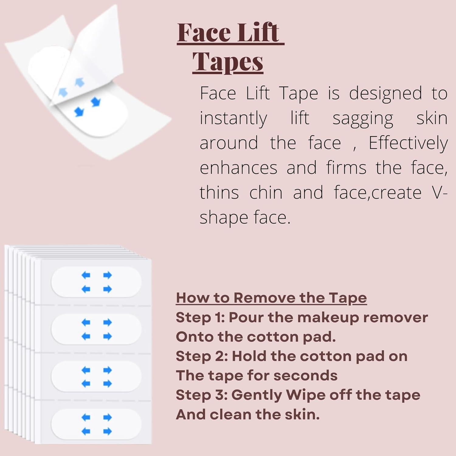 Cinta de Lifting Facial Invisible Savul Shine 100 Pcs