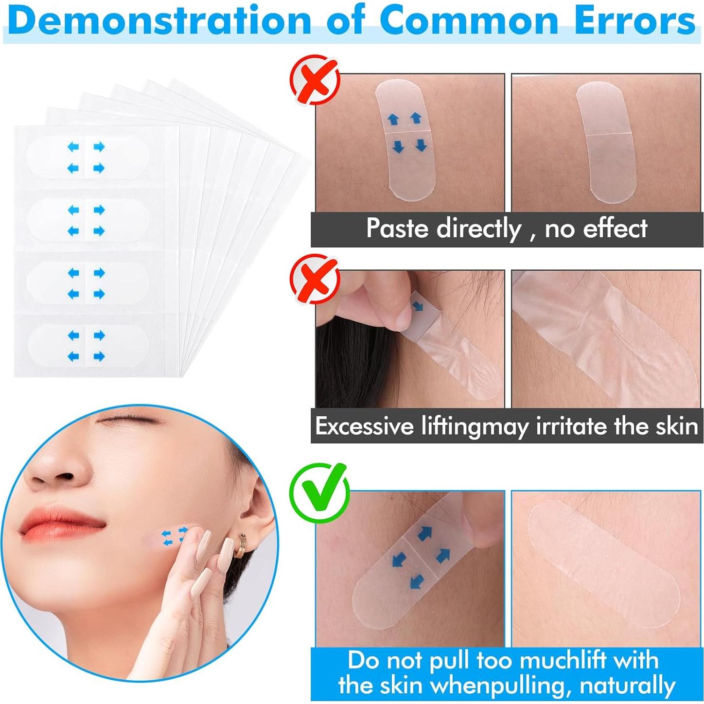 Cinta Facial Prasacco 120 Piezas para Levantar la Cara