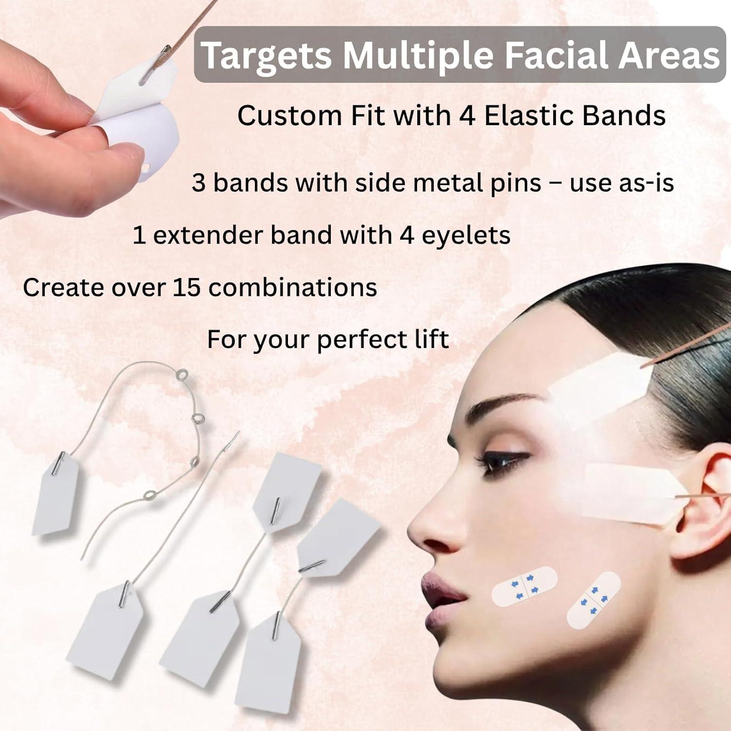 Kit de Cinta Levantadora Facial Invisible 124PCS - Antiarrugas