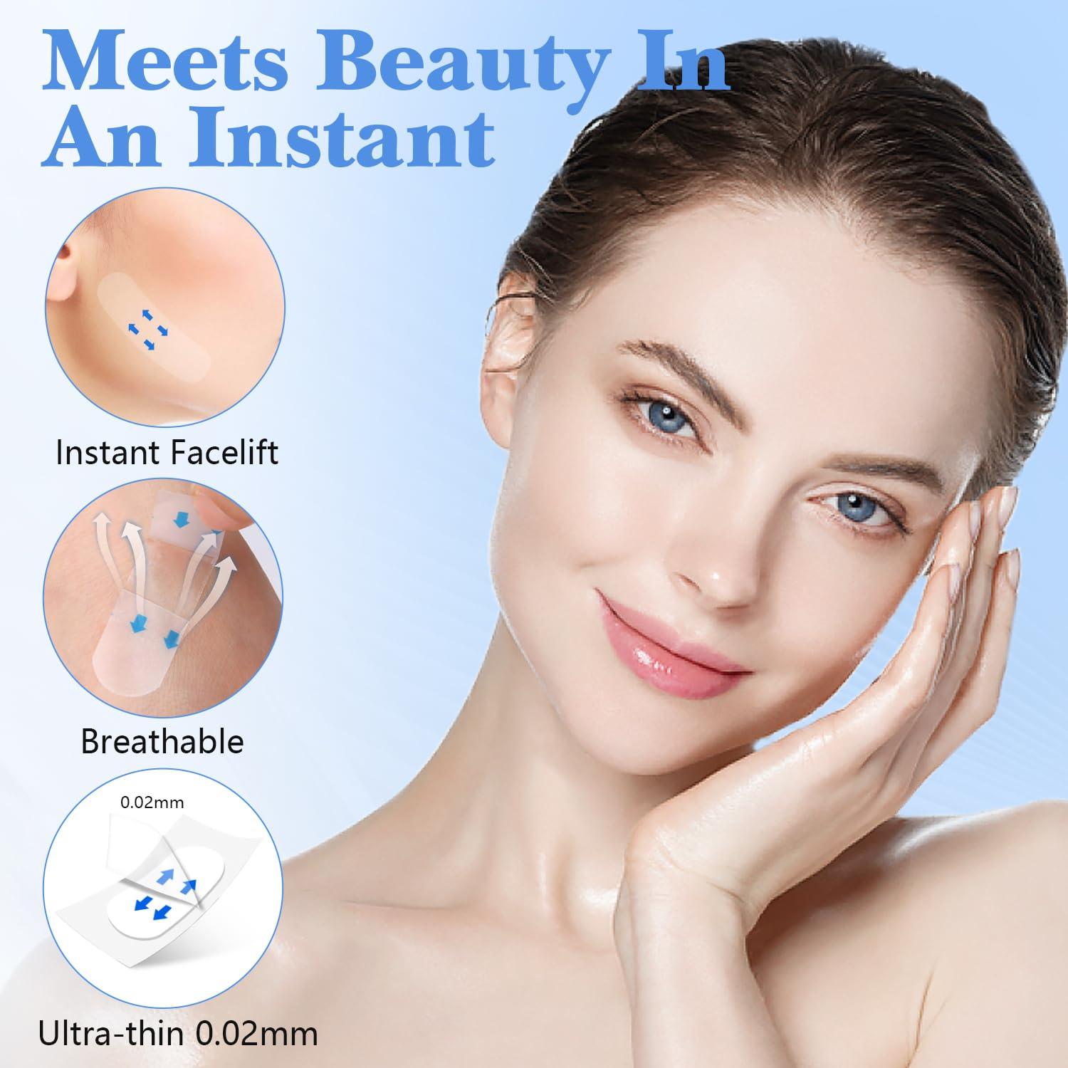 Cinta Facial Elevadora Invisible 128 PCS iaredon - Efecto Instantáneo