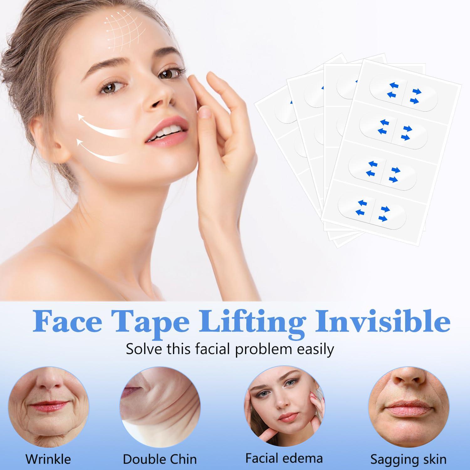 Cinta Facial Elevadora Invisible 128 PCS iaredon - Efecto Instantáneo