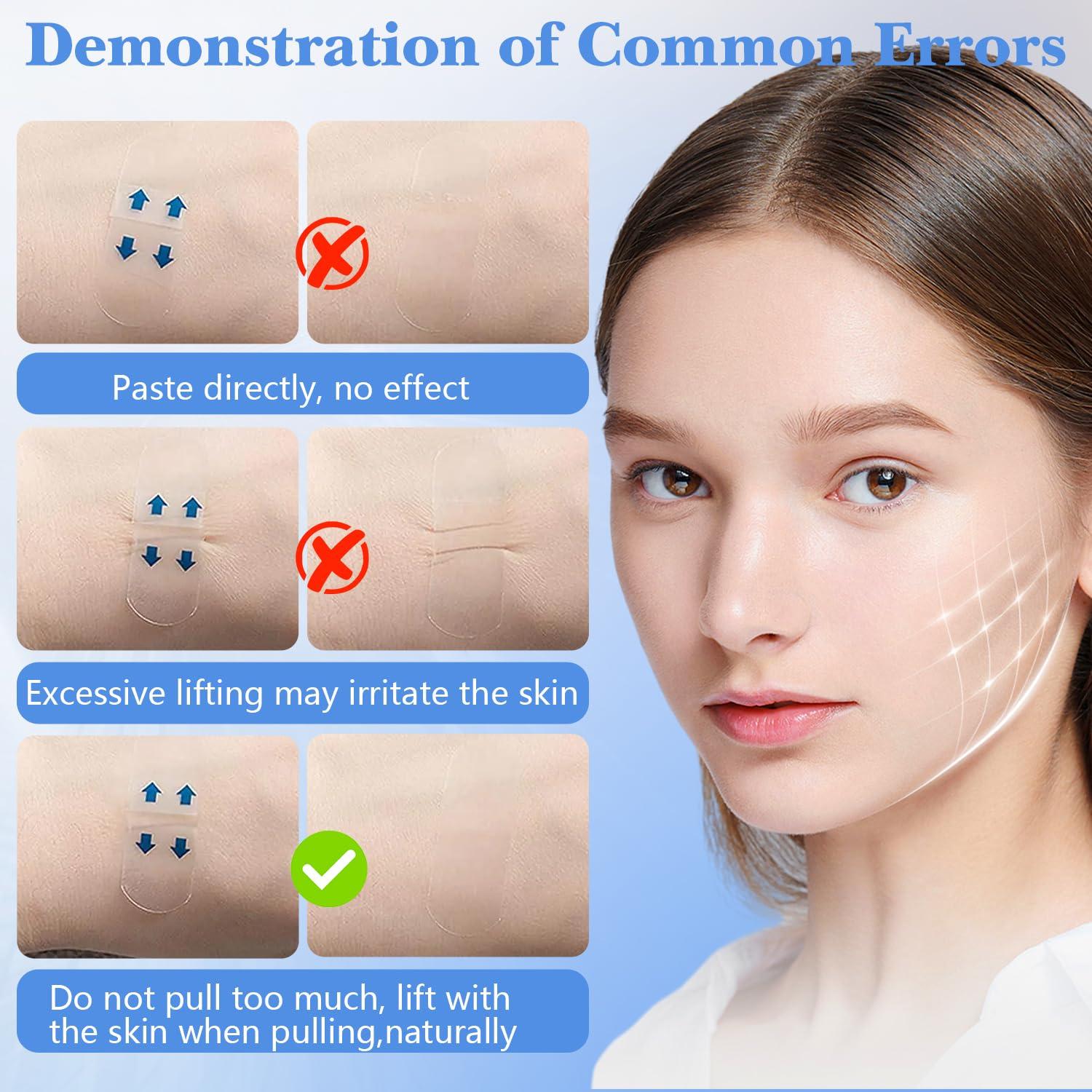 Cinta Facial Elevadora Invisible 128 PCS iaredon - Efecto Instantáneo