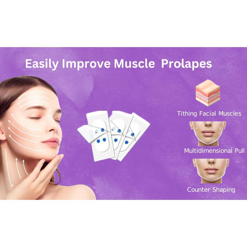 Cinta Levantadora Facial Invisible AU - 100 Pcs - Antiarrugas