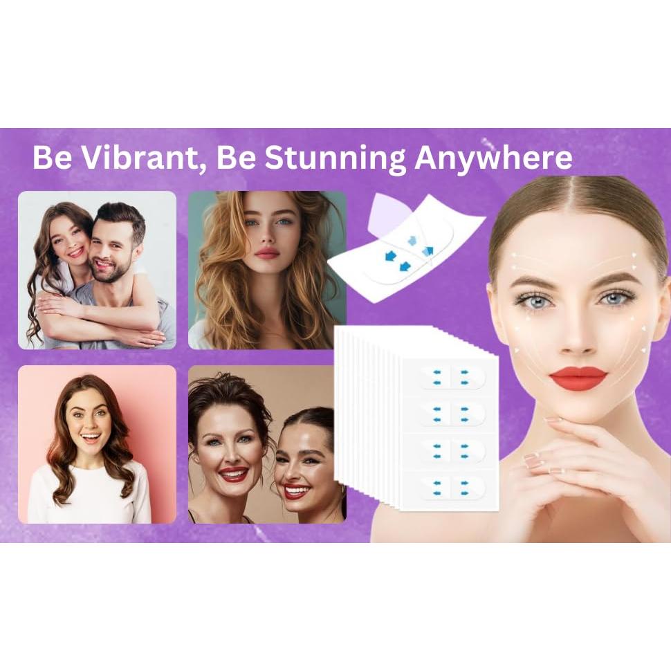 Cinta Levantadora Facial Invisible AU - 100 Pcs - Antiarrugas