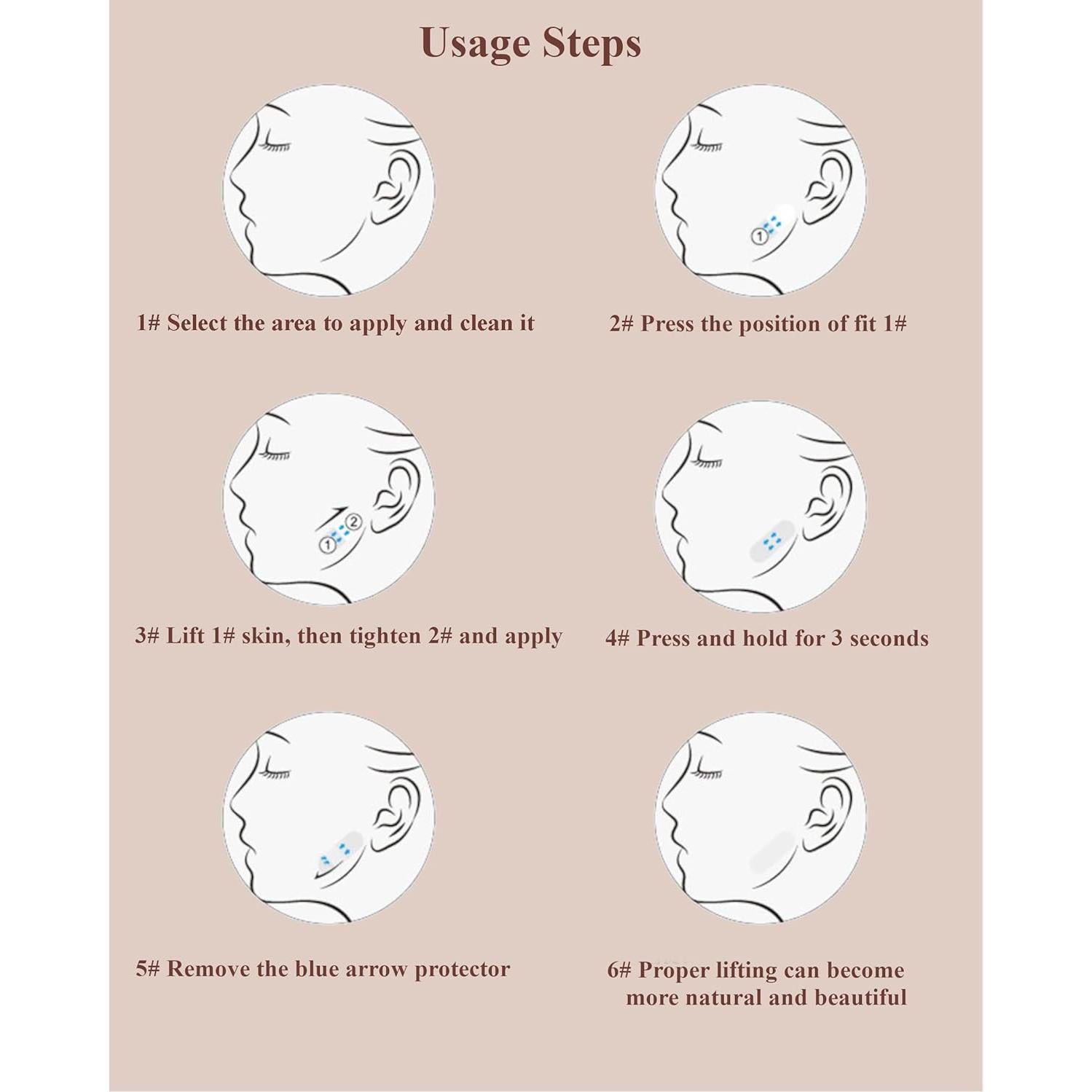 Cinta Elevadora Facial Invisible HIDOVETEC 120 Piezas