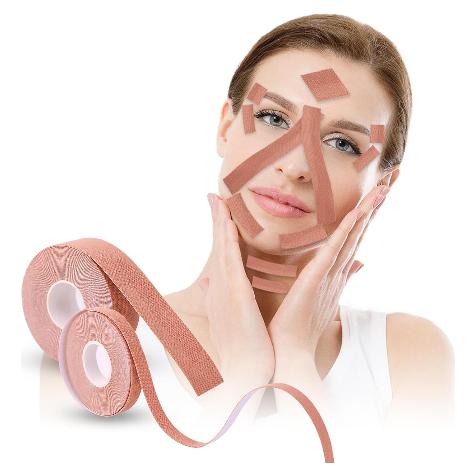 Cinta Facial Levantadora WXYISIVEN 1cm y 2cm x 5m - 2 Rollos