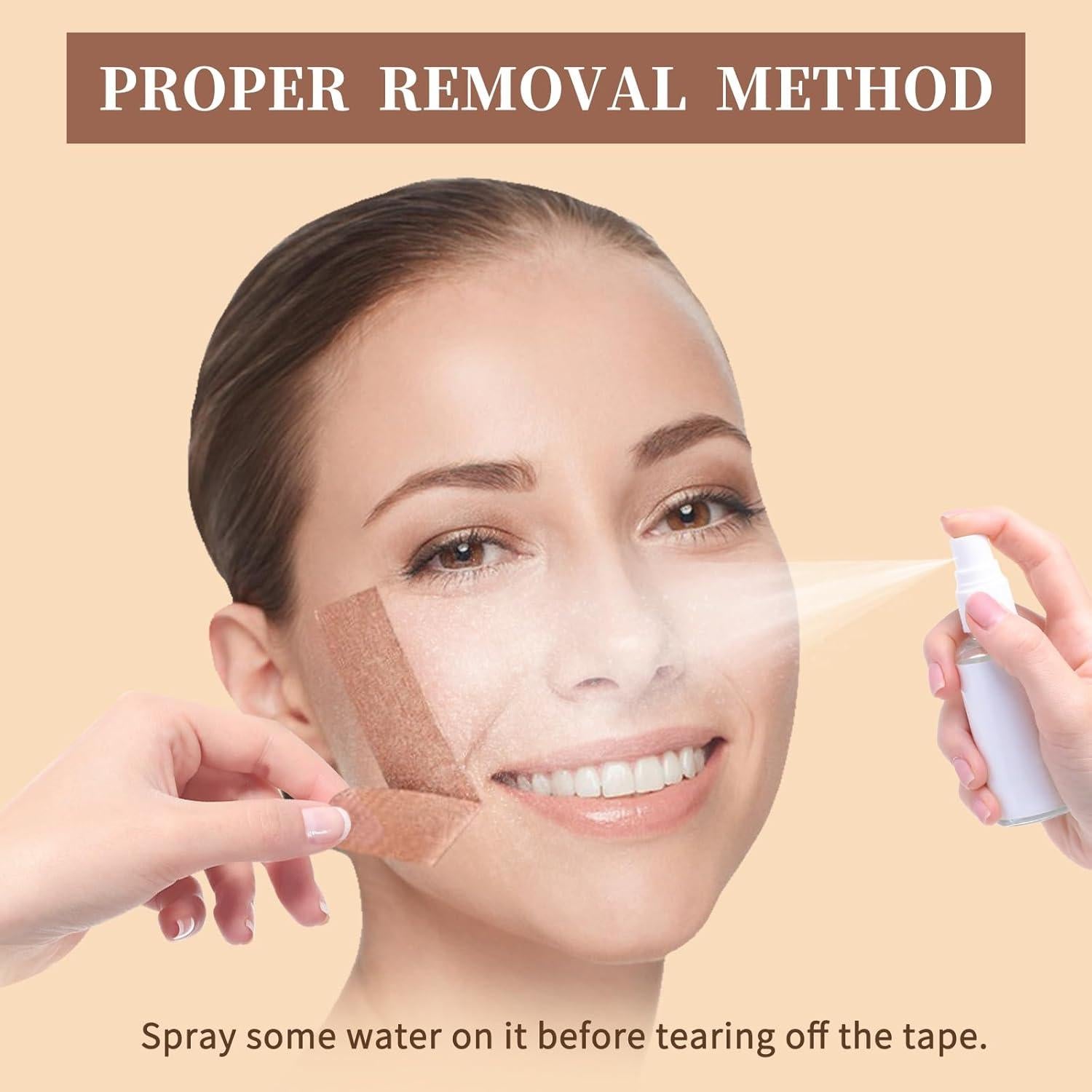 Cinta Facial Levantadora WXYISIVEN 1cm y 2cm x 5m - 2 Rollos