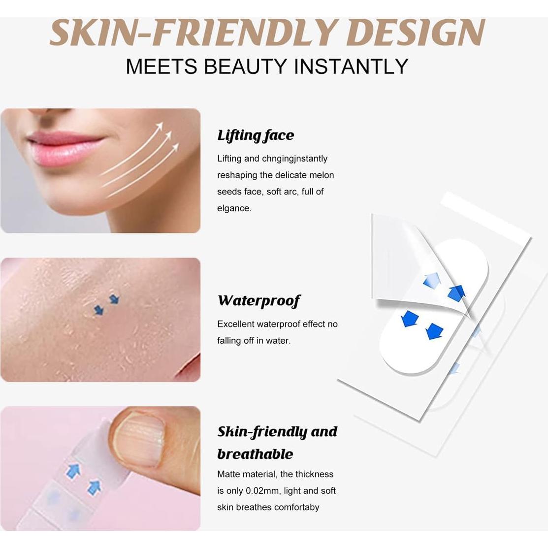 Cinta Lifting Facial Invisible Thyrhntr 240PCS Antiarrugas