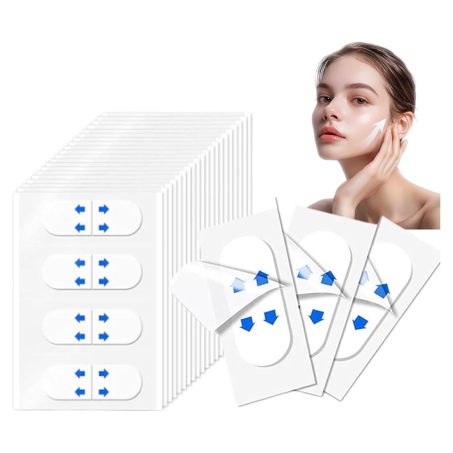 Cinta Levantadora Facial Invisible NovaCharm - 100 Pcs - Antiarrugas