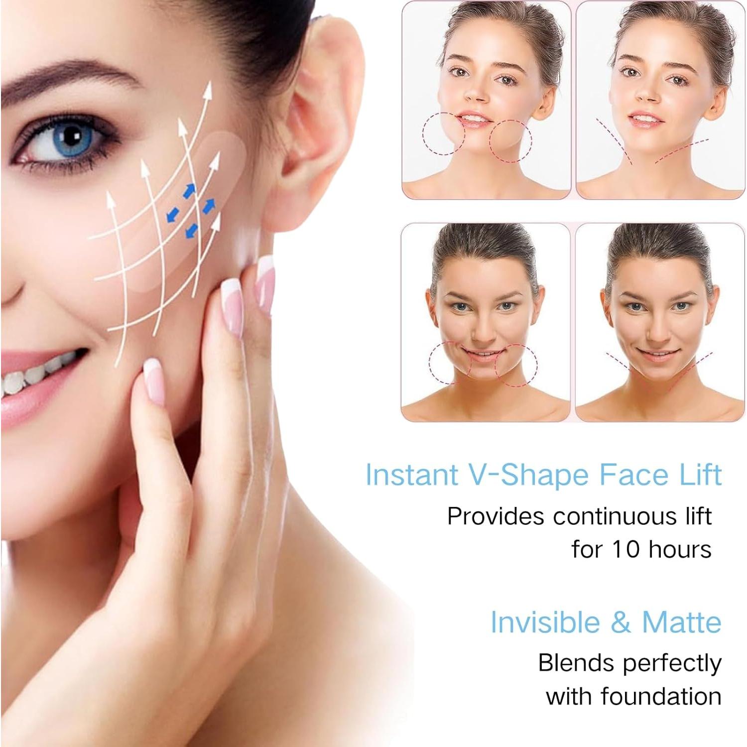 Cinta Levantadora Facial Invisible NovaCharm - 100 Pcs - Antiarrugas