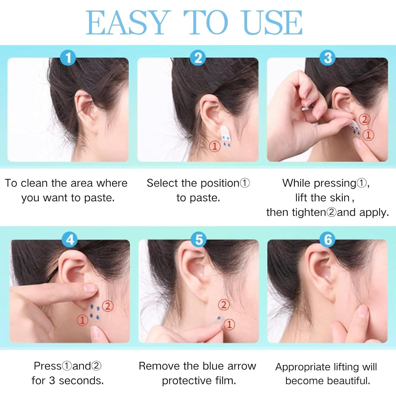 Cinta Levantadora Facial Invisible NovaCharm - 100 Pcs - Antiarrugas