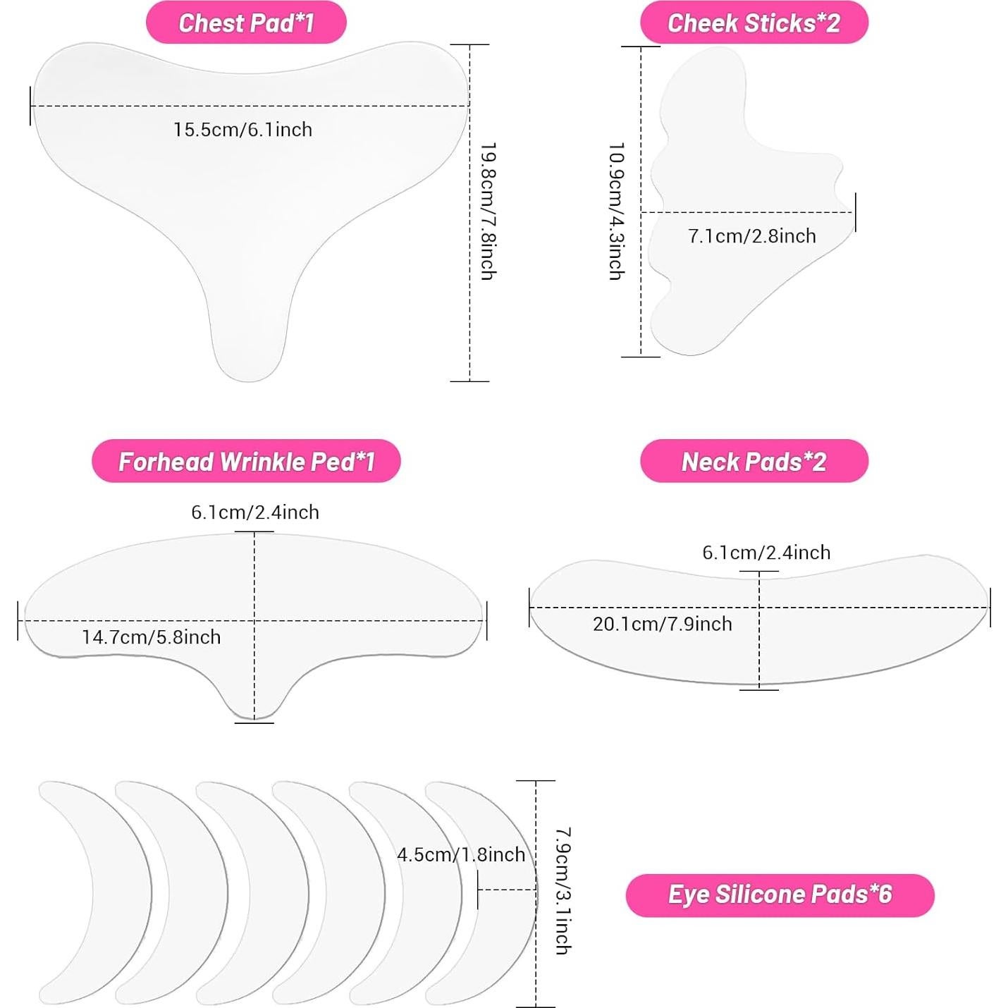 12 Parches Antienvejecimiento MEIEGOU para Arrugas Faciales