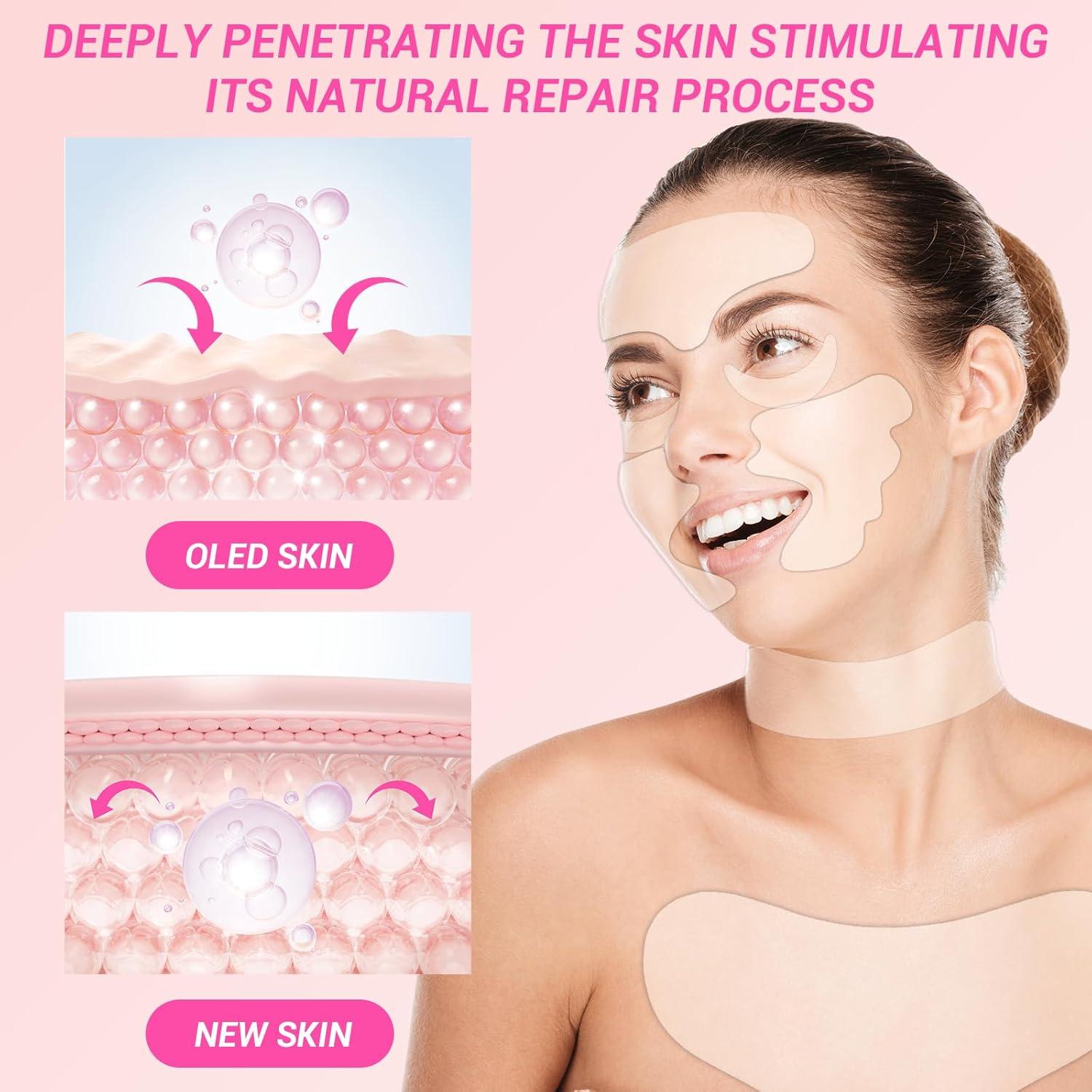 12 Parches Antienvejecimiento MEIEGOU para Arrugas Faciales