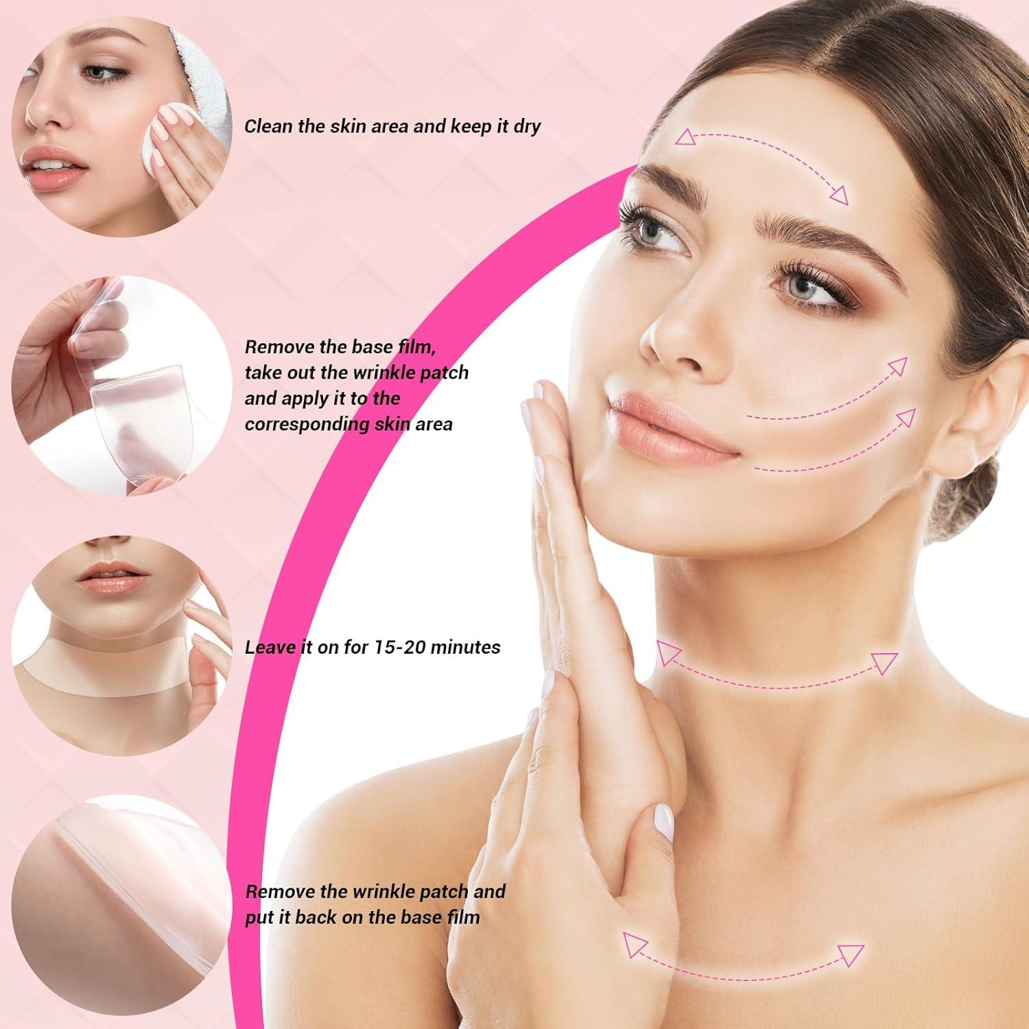 12 Parches Antienvejecimiento MEIEGOU para Arrugas Faciales