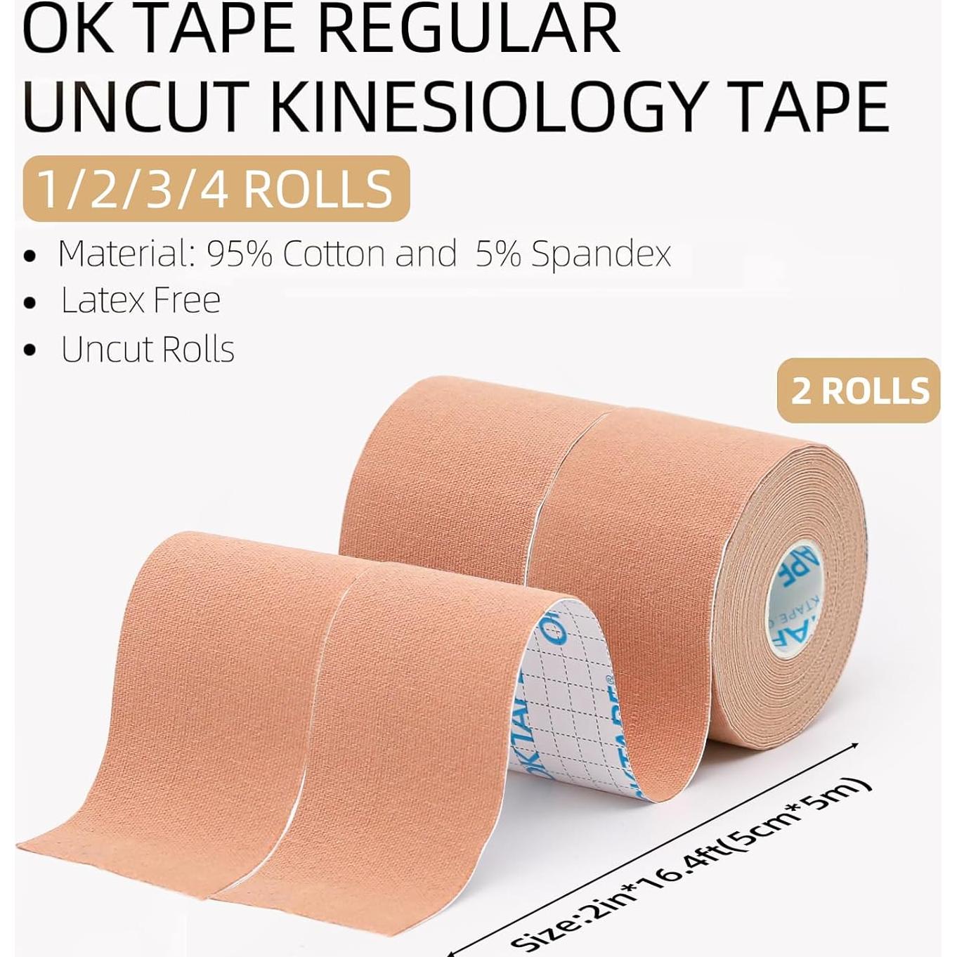 Cinta Kinesiológica CINTA OK Beige 2 Rollos 5cm x 5m