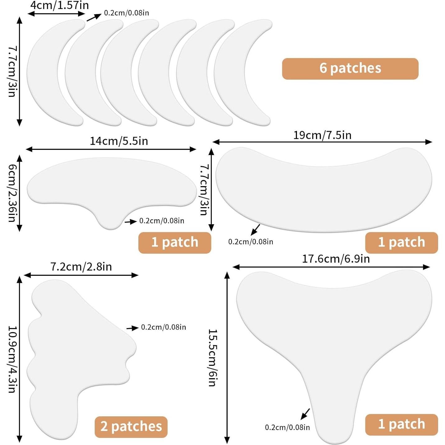 Parches Antienvejecimiento BOXOB 11 Piezas Silicona Reutilizables