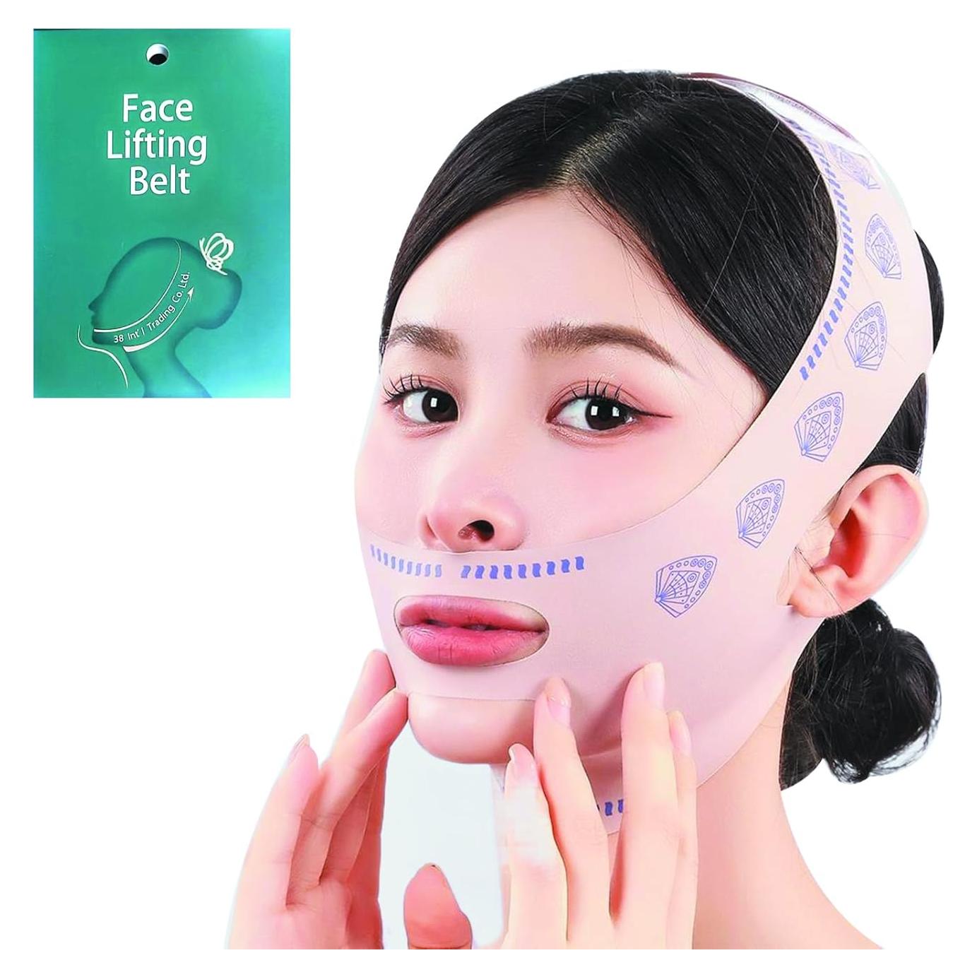 Cinta de Levantamiento Facial V-Line - Reutilizable, Morado