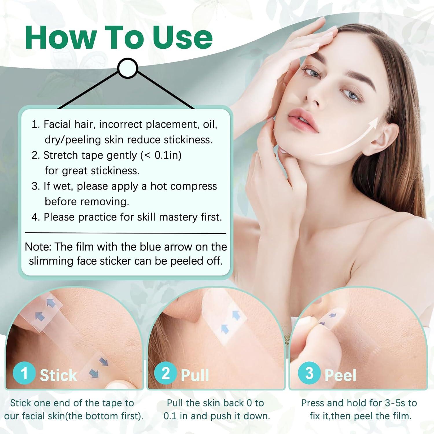 Cinta Levantadora Invisible KOSOBO para Cara y Cuello - 256 Piezas