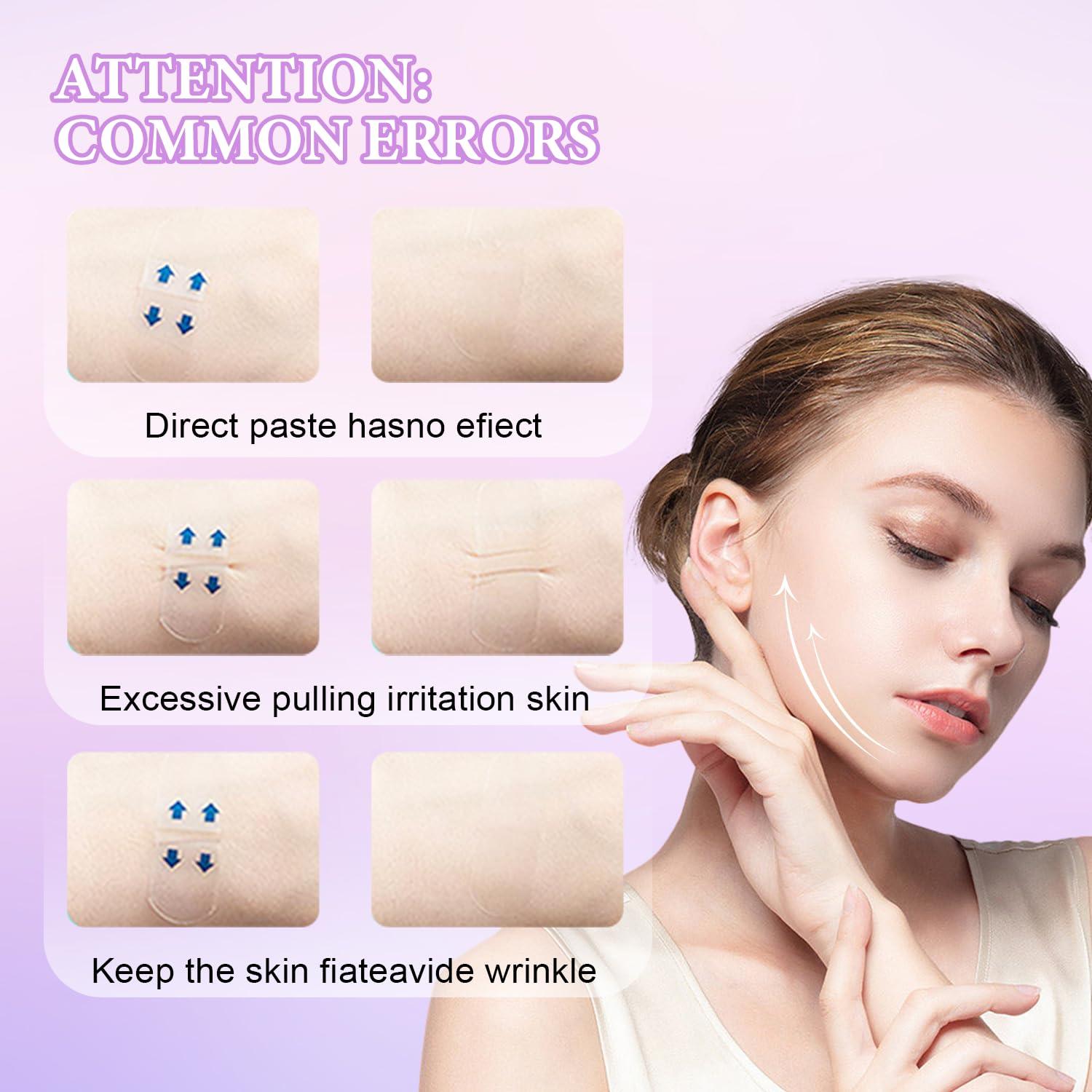 Cinta Levantadora Facial Invisible YAGUVI 80 Piezas Efecto Instantáneo