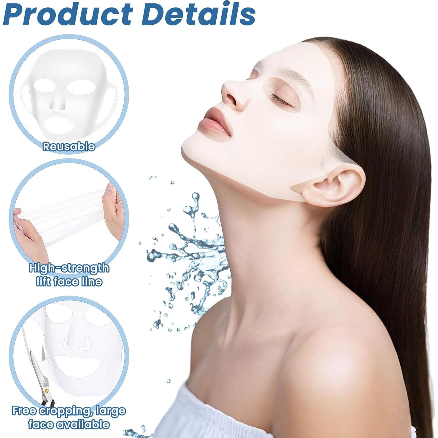 5 Piezas Máscara Facial de Silicona Reutilizable LIQWEI