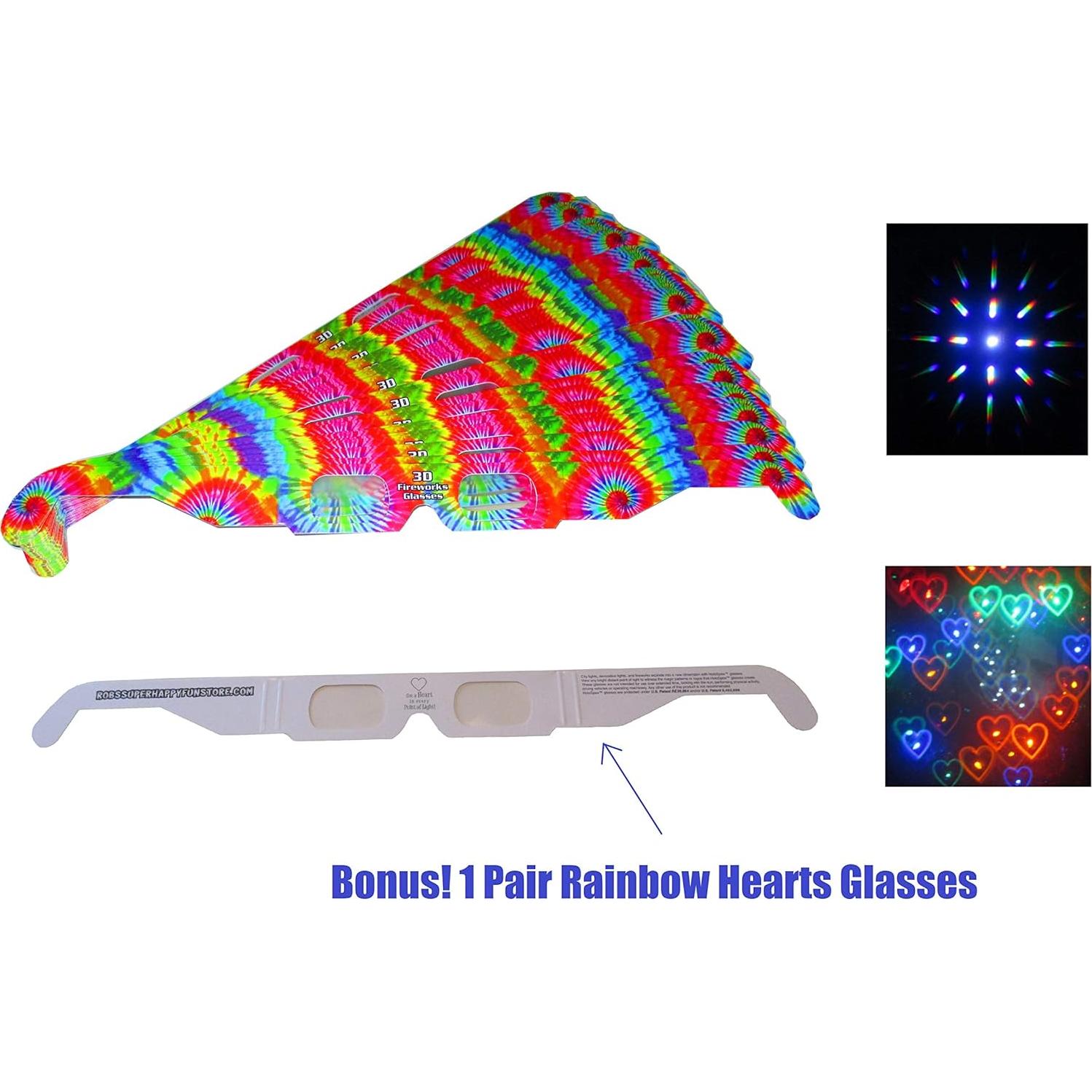 Gafas de Difracción de Fuegos Artificiales - 51 Piezas
