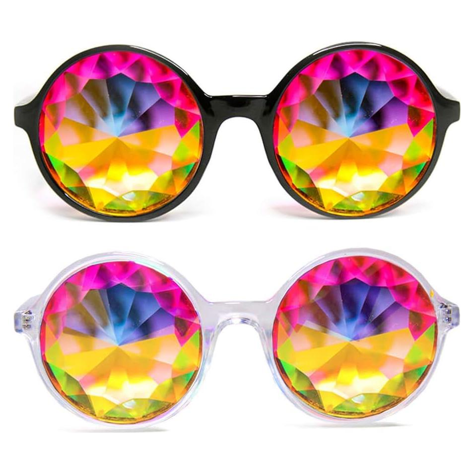 Gafas de Kaleidoscopio GloFX Xtra Lite - Paquete de 2 para Festival