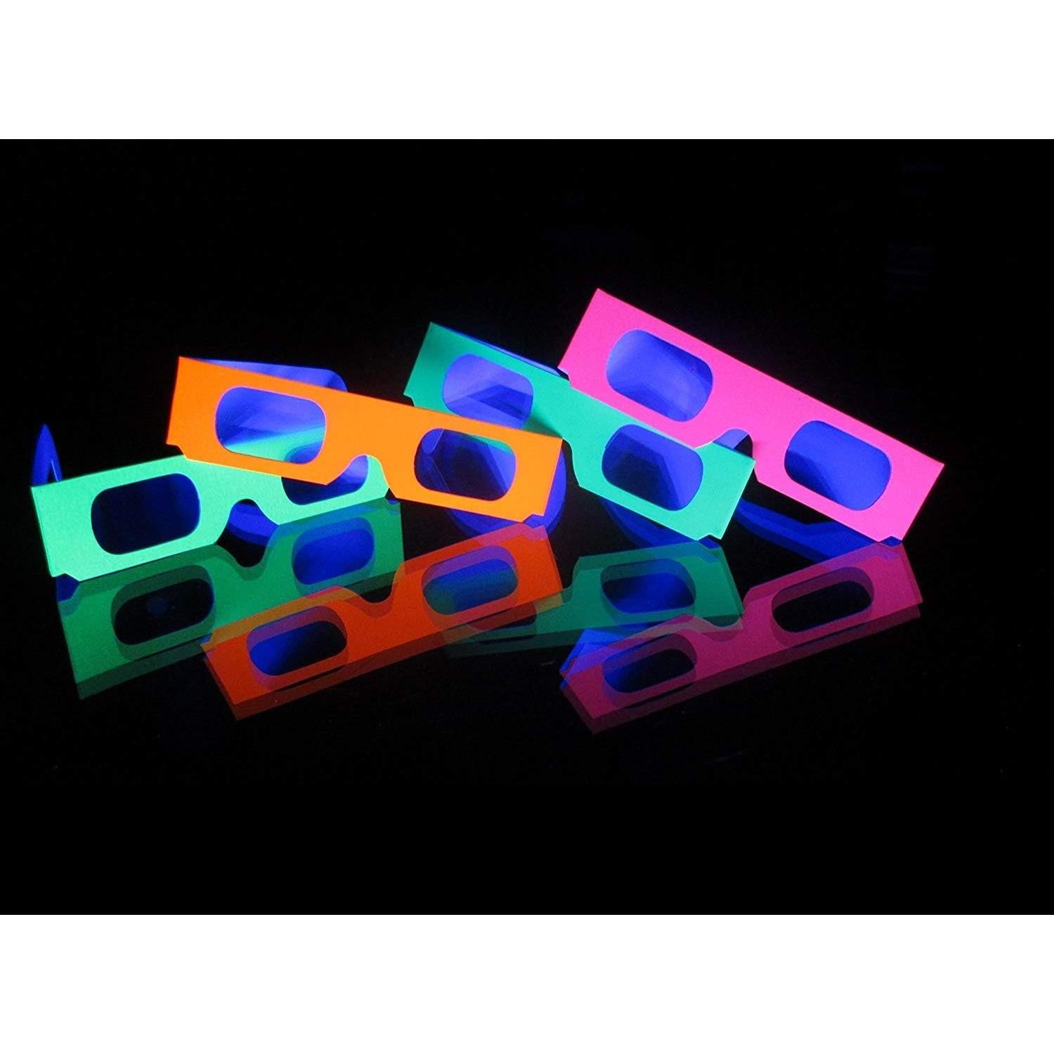 100 Gafas de Fuegos Artificiales 3D Plegables Arcoíris