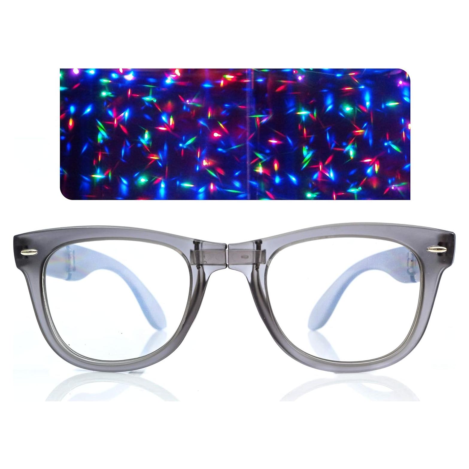 Gafas de Difracción Plegables Plur Vision Carbón - Efecto Prisma