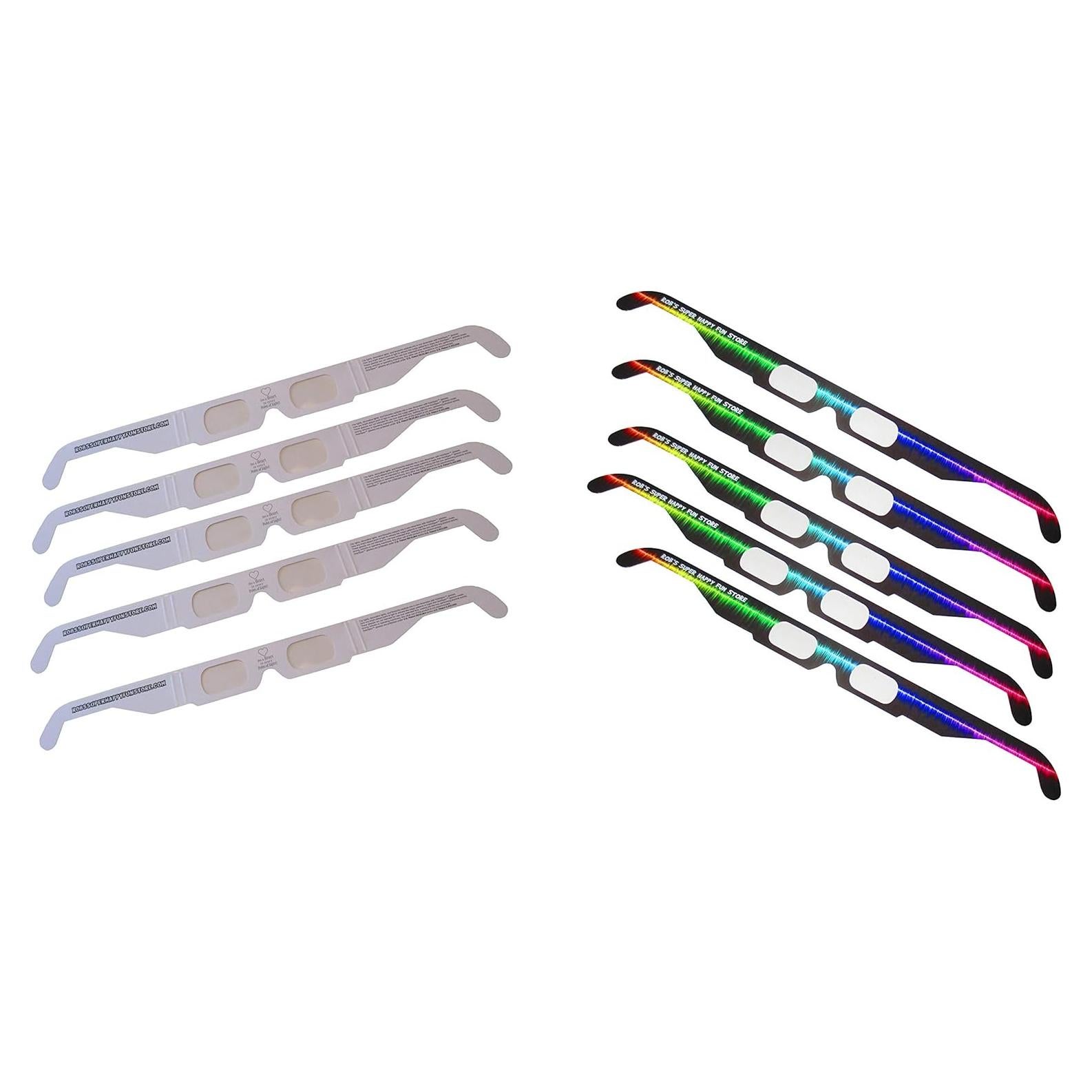 Gafas de Difracción para Fuegos Artificiales - 10 Piezas